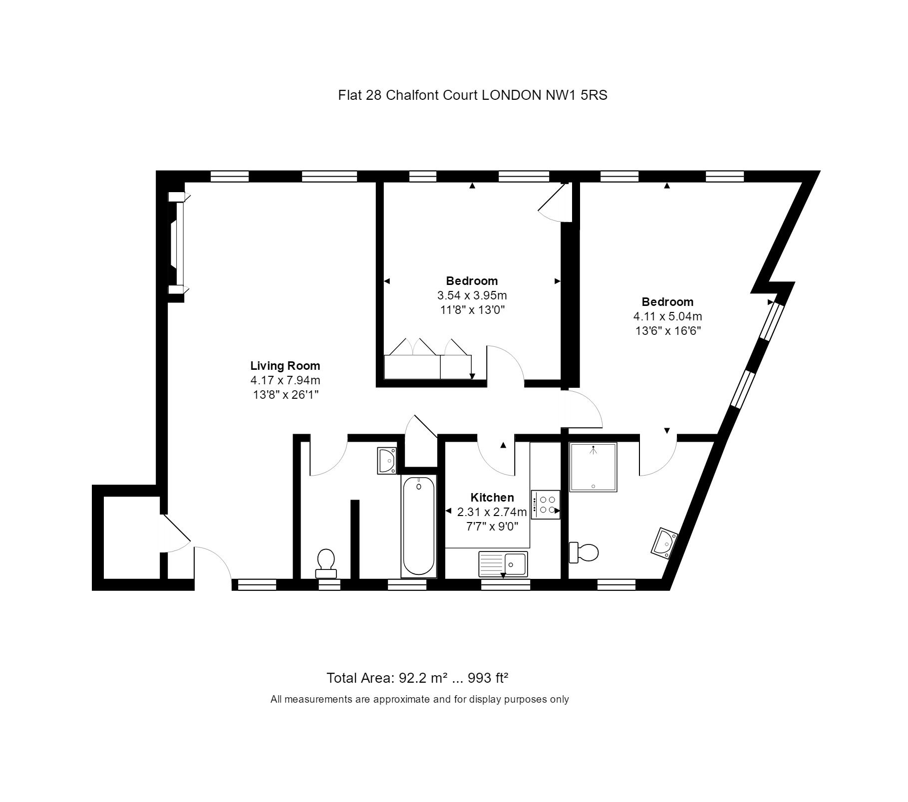 Flat 28D, Chalfont Court, London floorplan