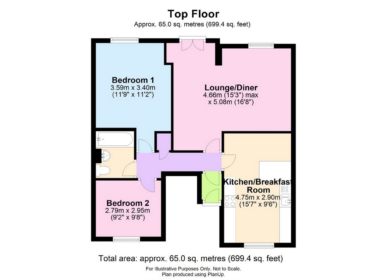 2 Bedrooms Flat to rent in Hay Leaze, Yate, South Gloucestershire BS37