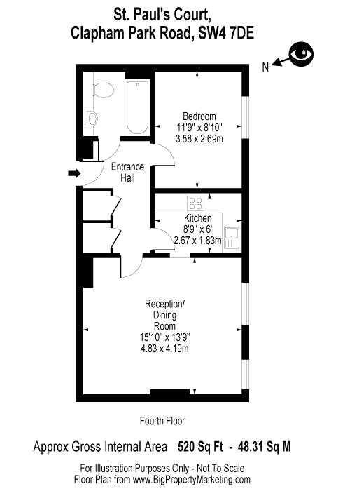 1 Bedrooms Flat to rent in Clapham Park Road, London SW4