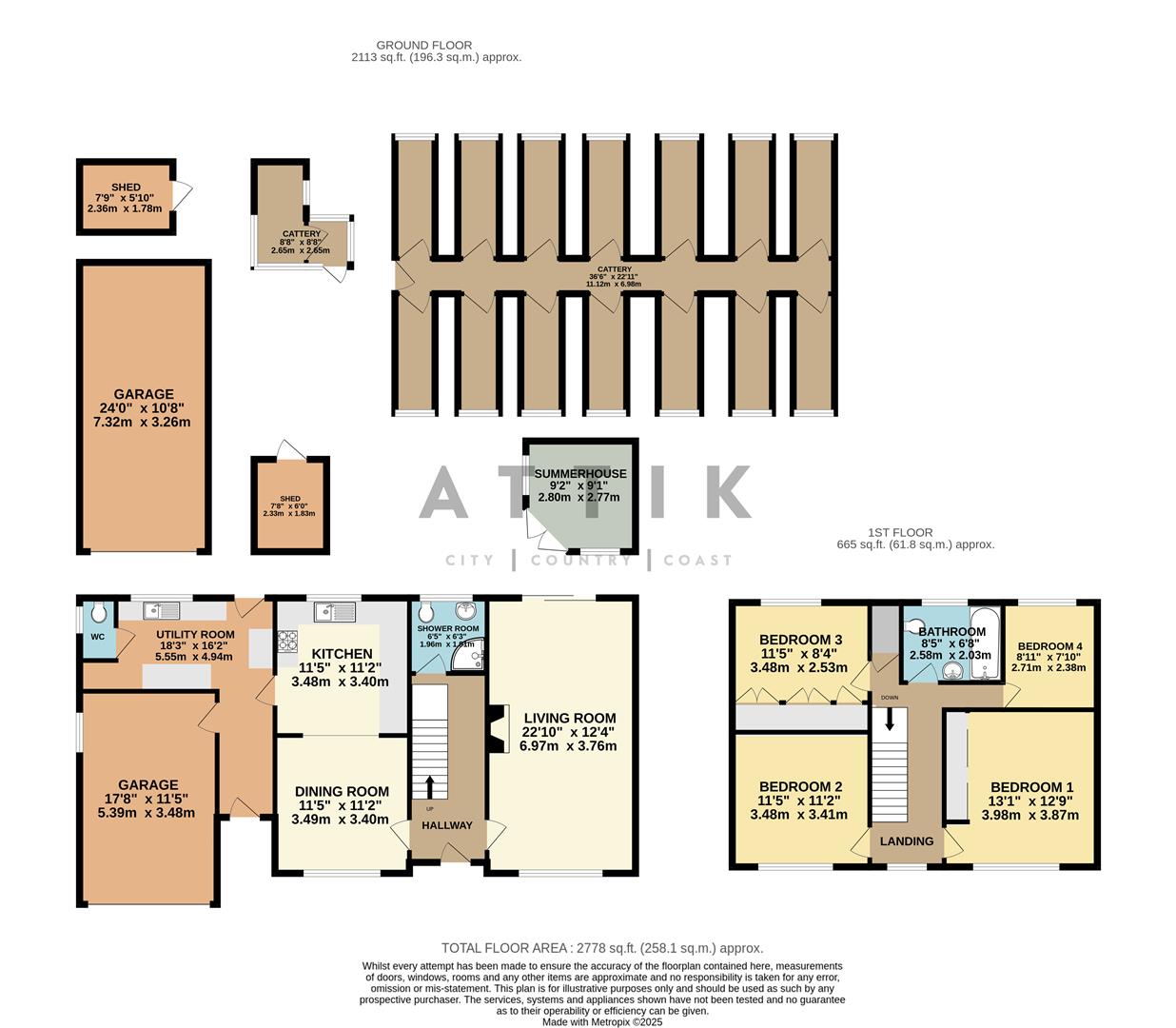Wicklewood Cattery, 24, High Street, Wymondham floorplan