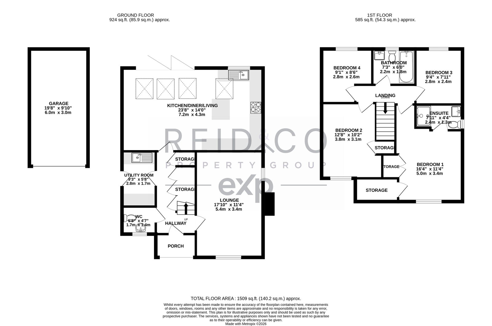 7, Daresbury Close, Preston floorplan