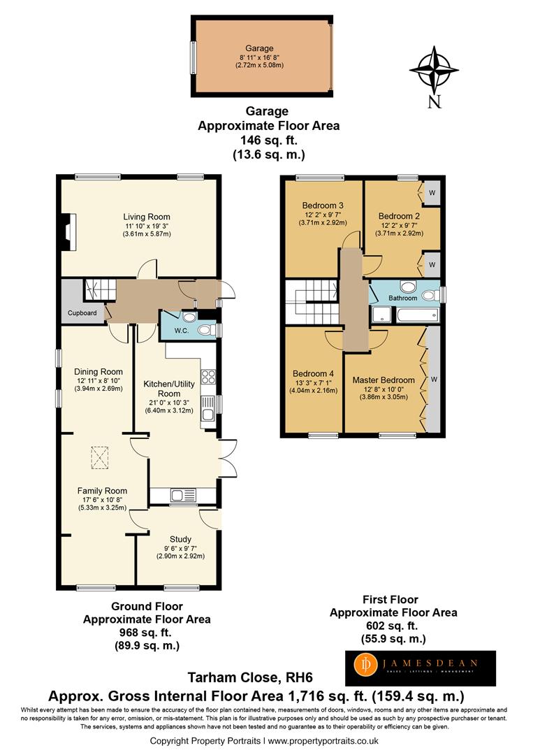 4 Bedrooms Detached house for sale in Tarham Close, Horley RH6