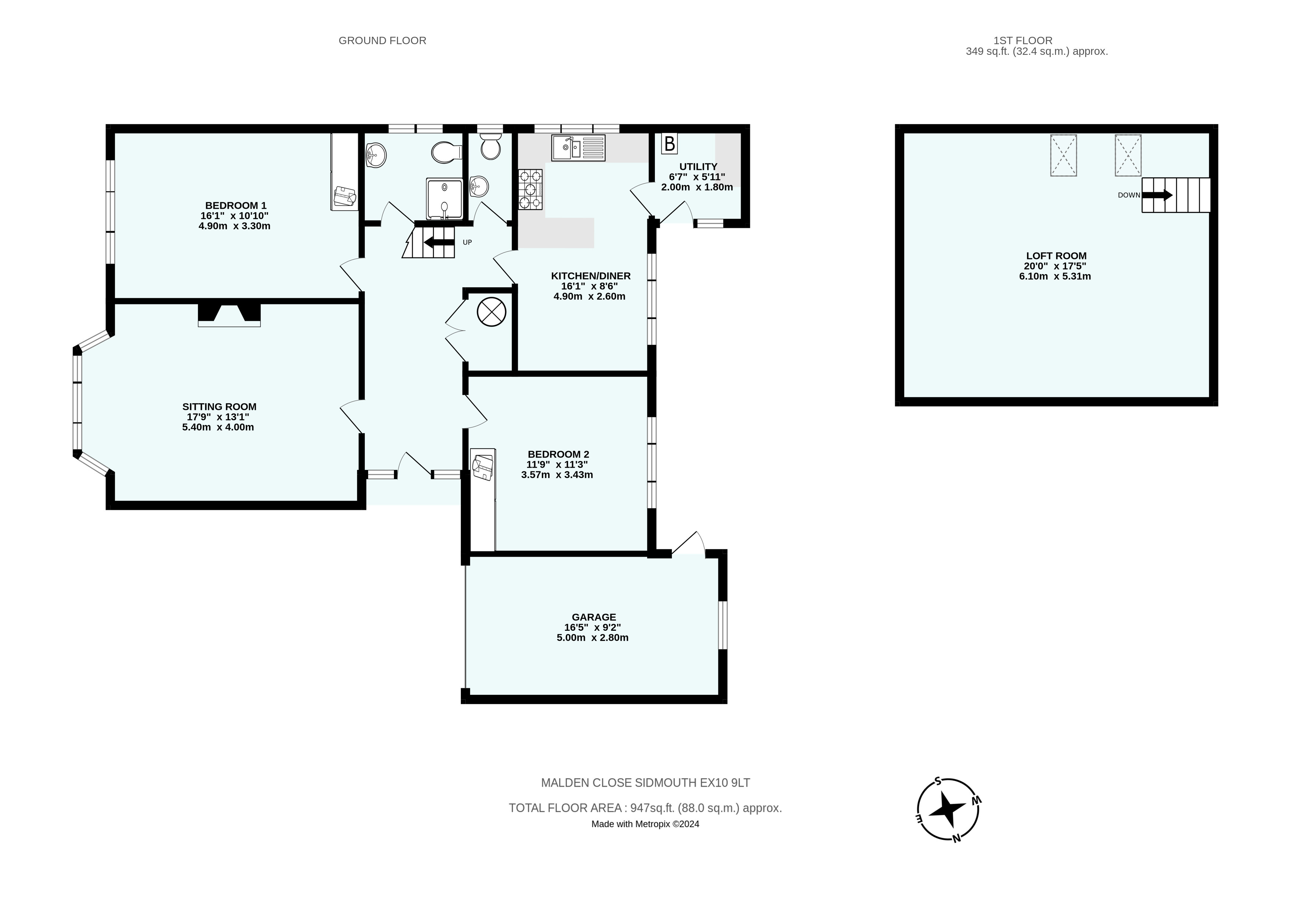 5, Malden Close, Devon floorplan