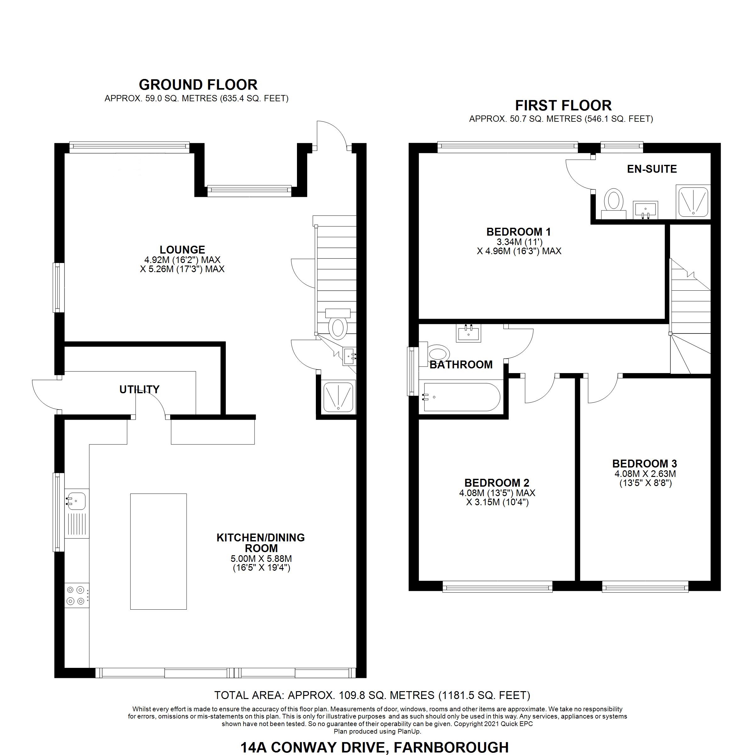 Conway Drive, Farnborough, Hampshire GU14, 3 bedroom end terrace house ...