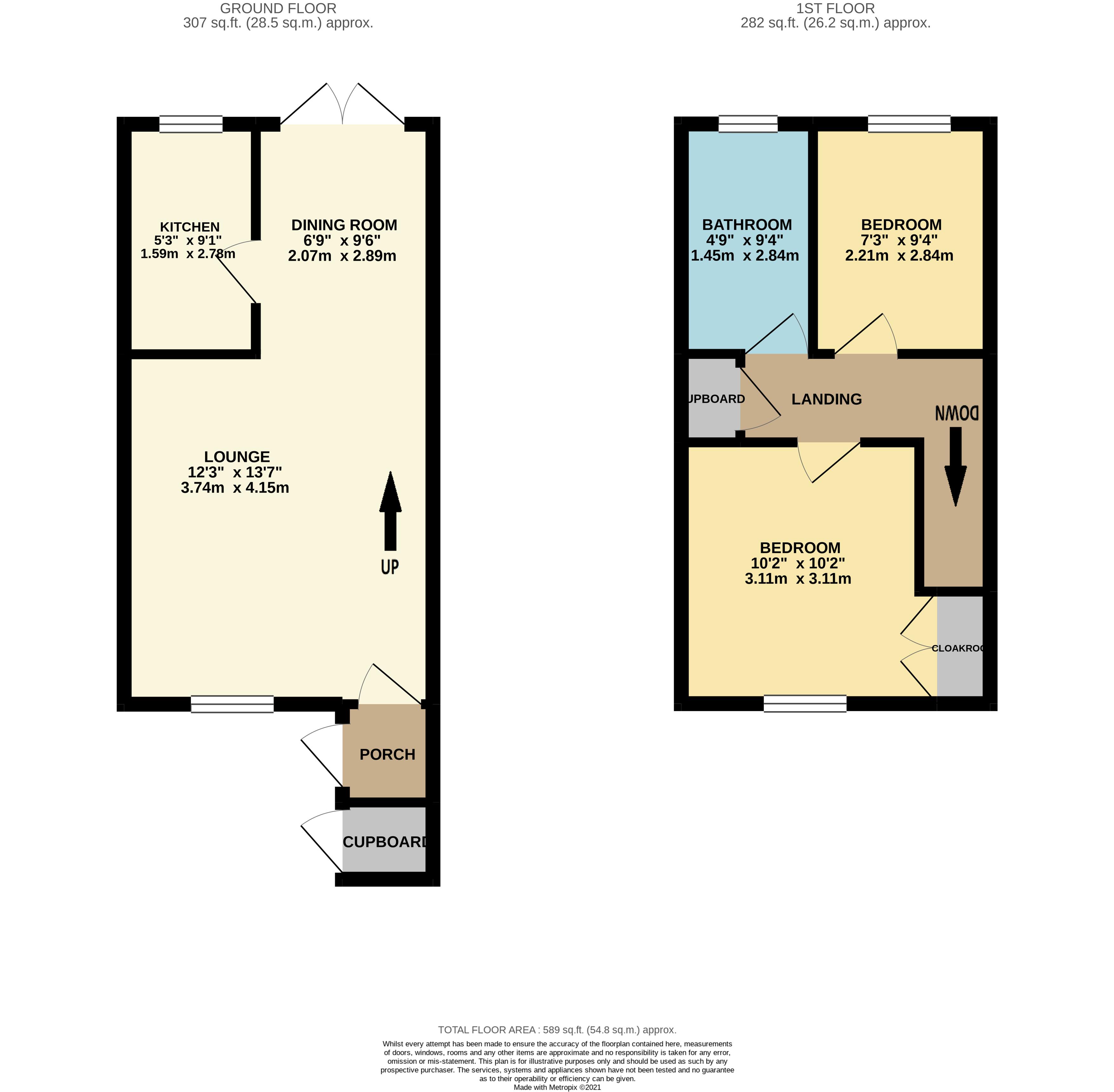 11, Rochford Close, Broxbourne floorplan