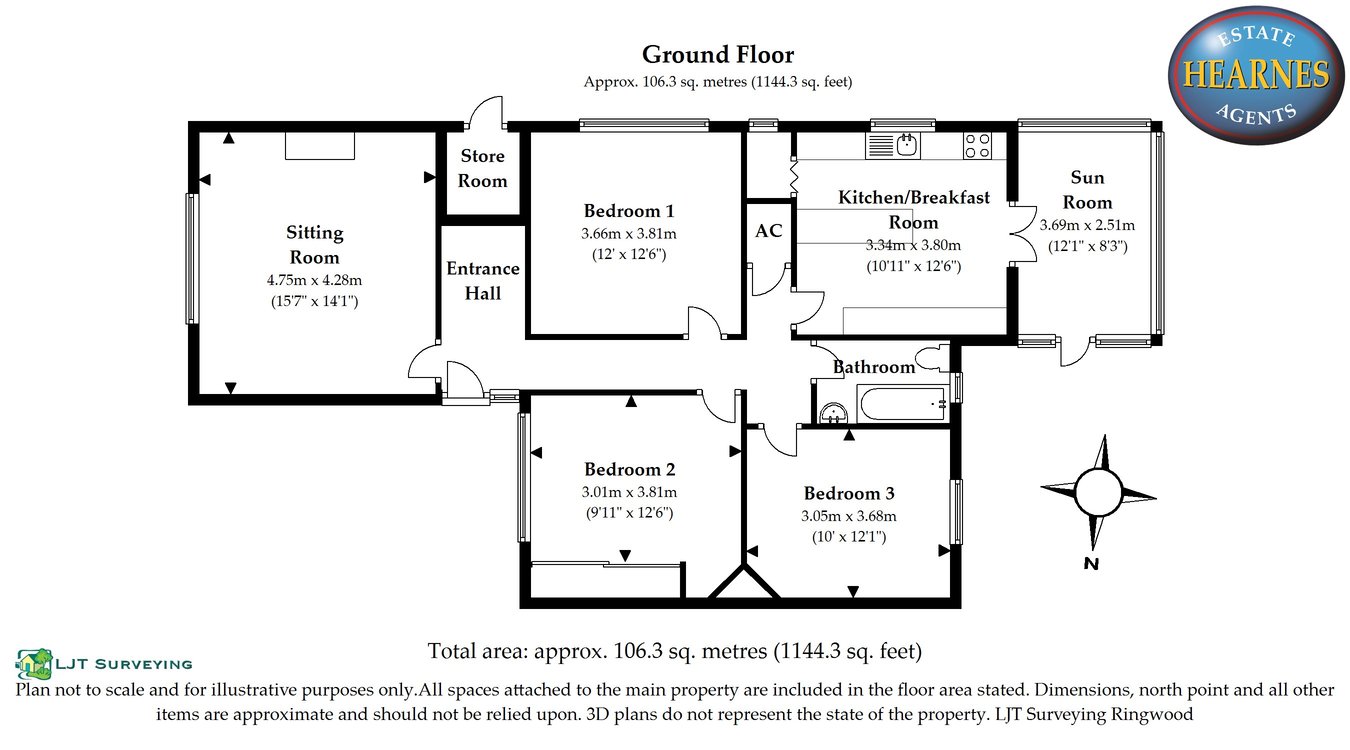 23, Ameysford Road, Ferndown floorplan