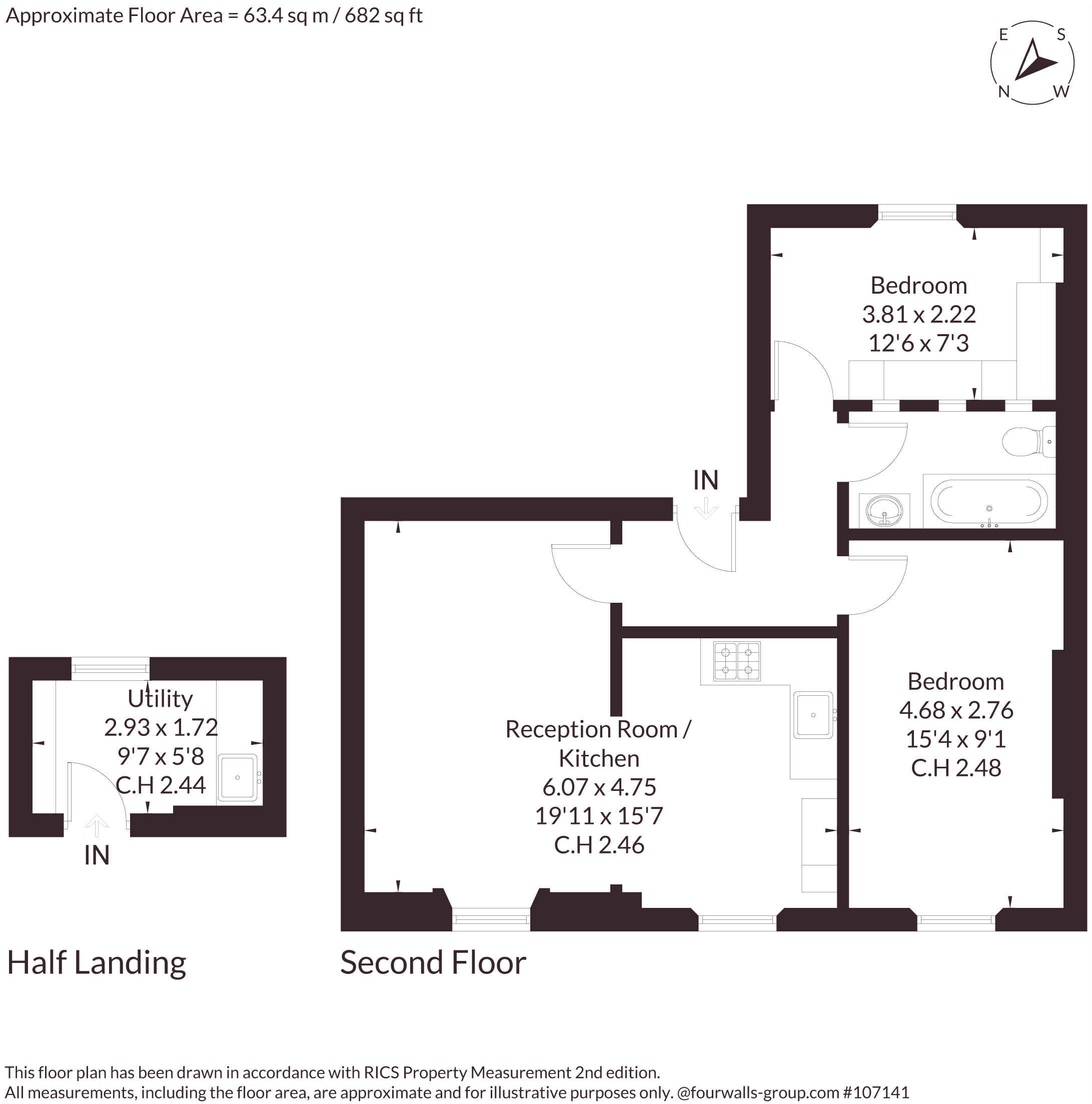 Flat 4, 117, Ebury Street, London floorplan