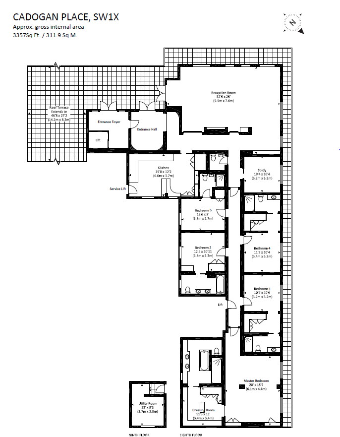 Flat 29, Lowndes Lodge, London floorplan