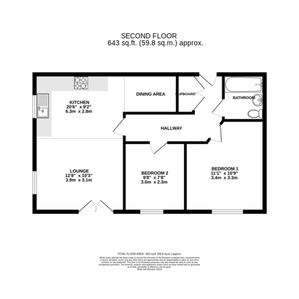 11 Burtenshaw Court, Amsbridge Crescent, Littlehampton floorplan