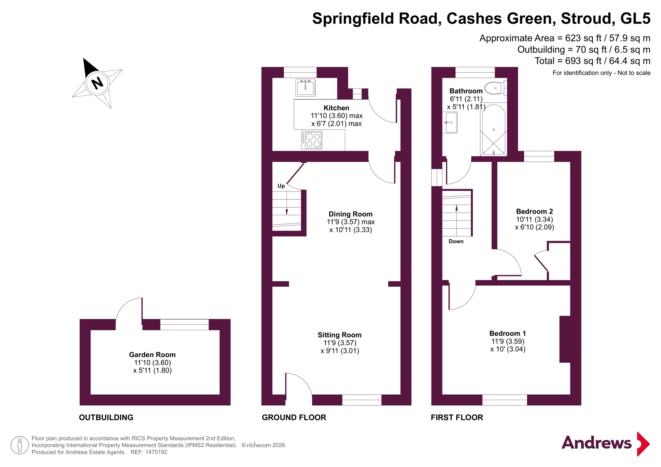 14, Springfield Road, Stroud floorplan