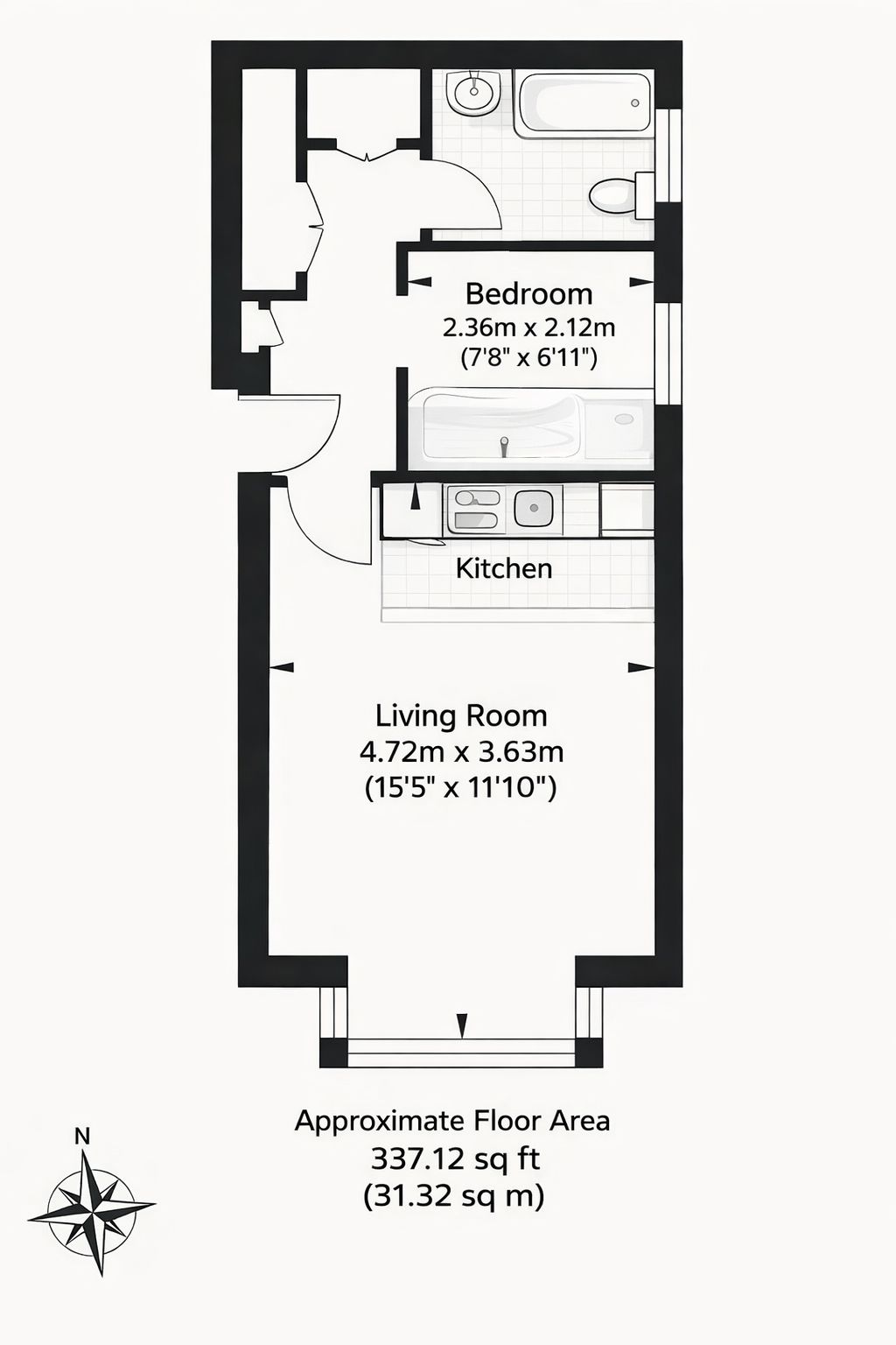 F1, Berkeley Court, Hove floorplan