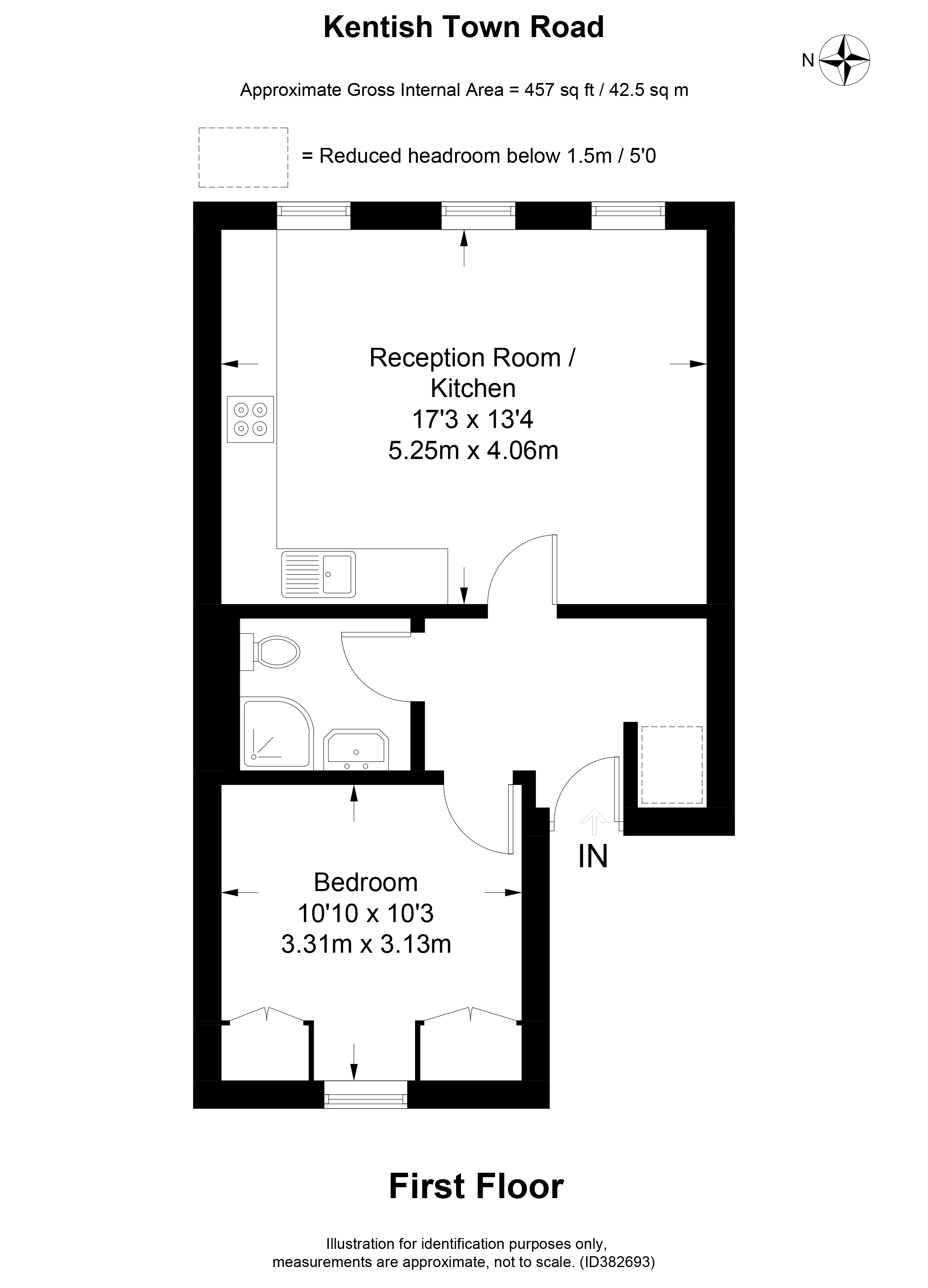 1 Bedrooms Flat to rent in York Mews, Kentish Town NW5