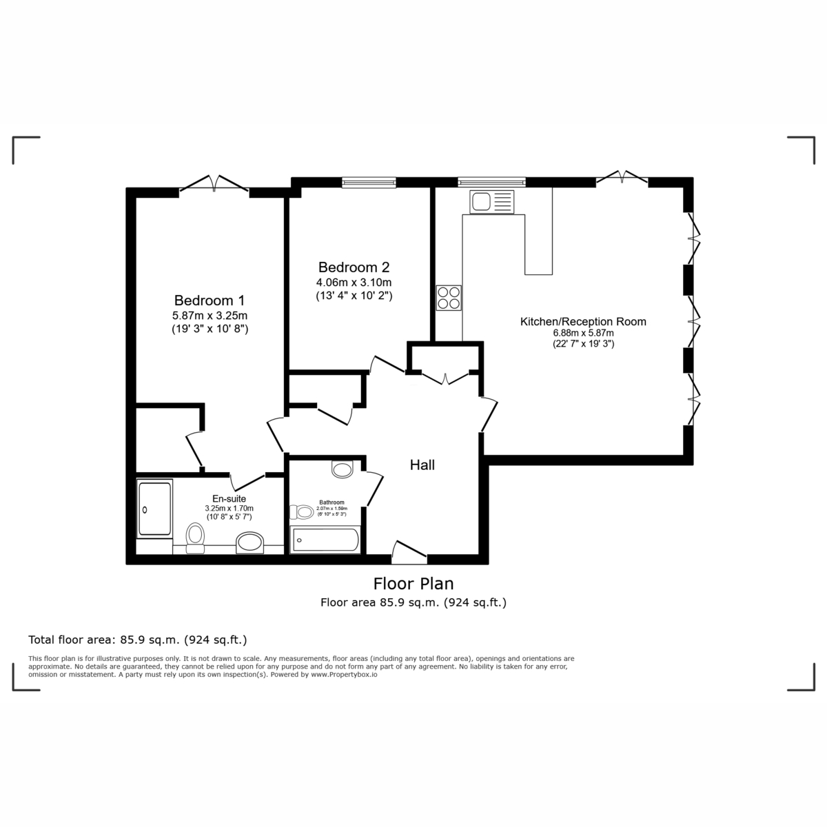 Flat Flat 5, Bayside Heights, Joss Gap Road, Broadstairs floorplan