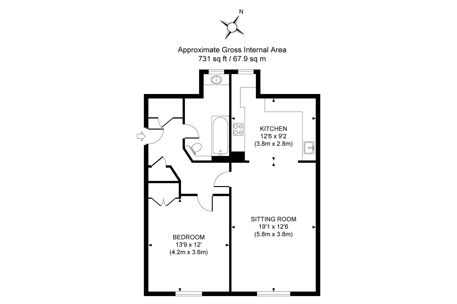 1 Bedrooms Flat for sale in Brooklyn Road, Woking, Surrey GU22