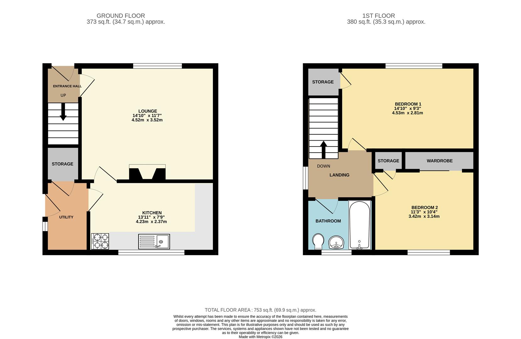 20, Camden Road, Castleford floorplan