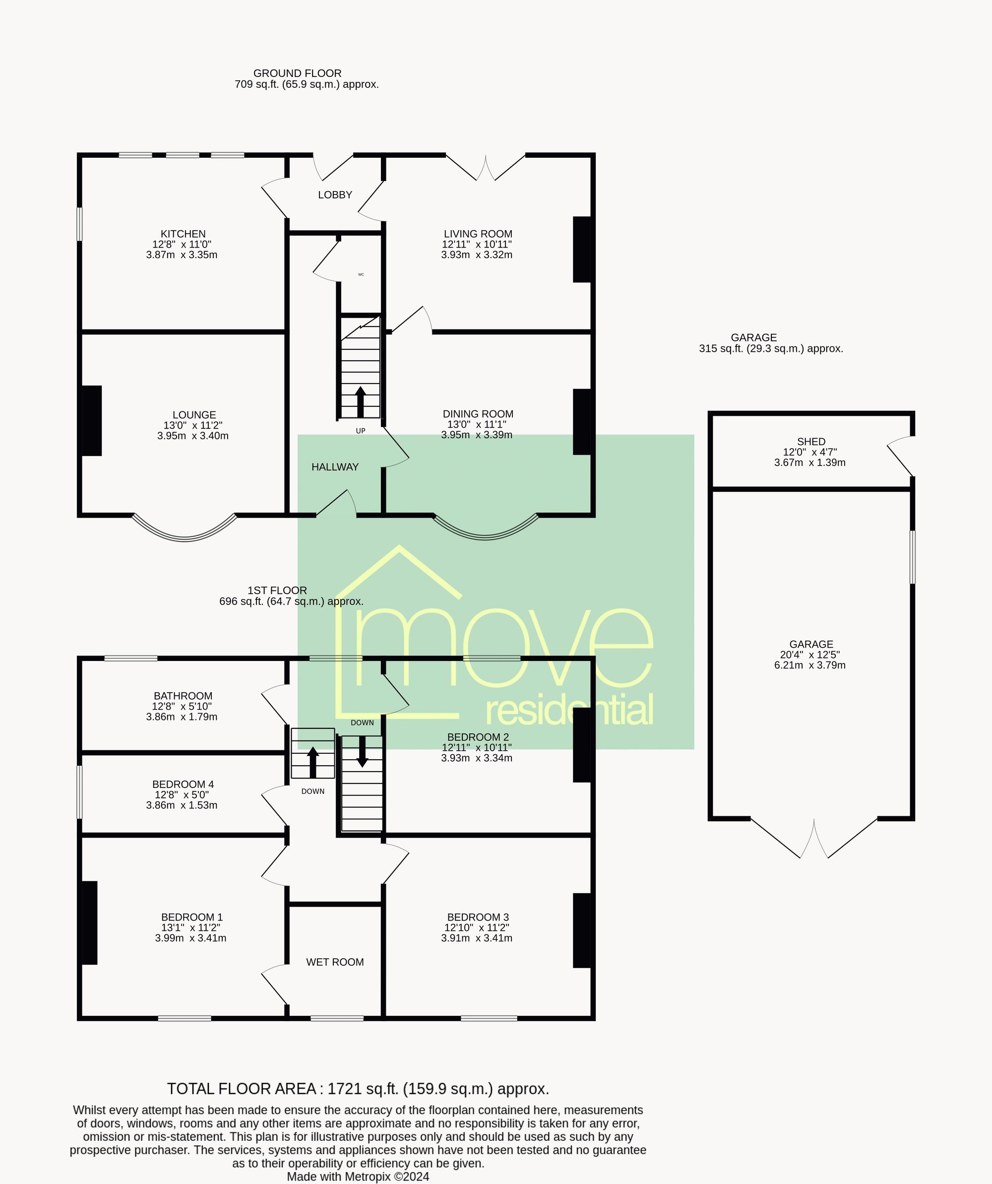 Rose Villa Hadlow Road, Neston floorplan