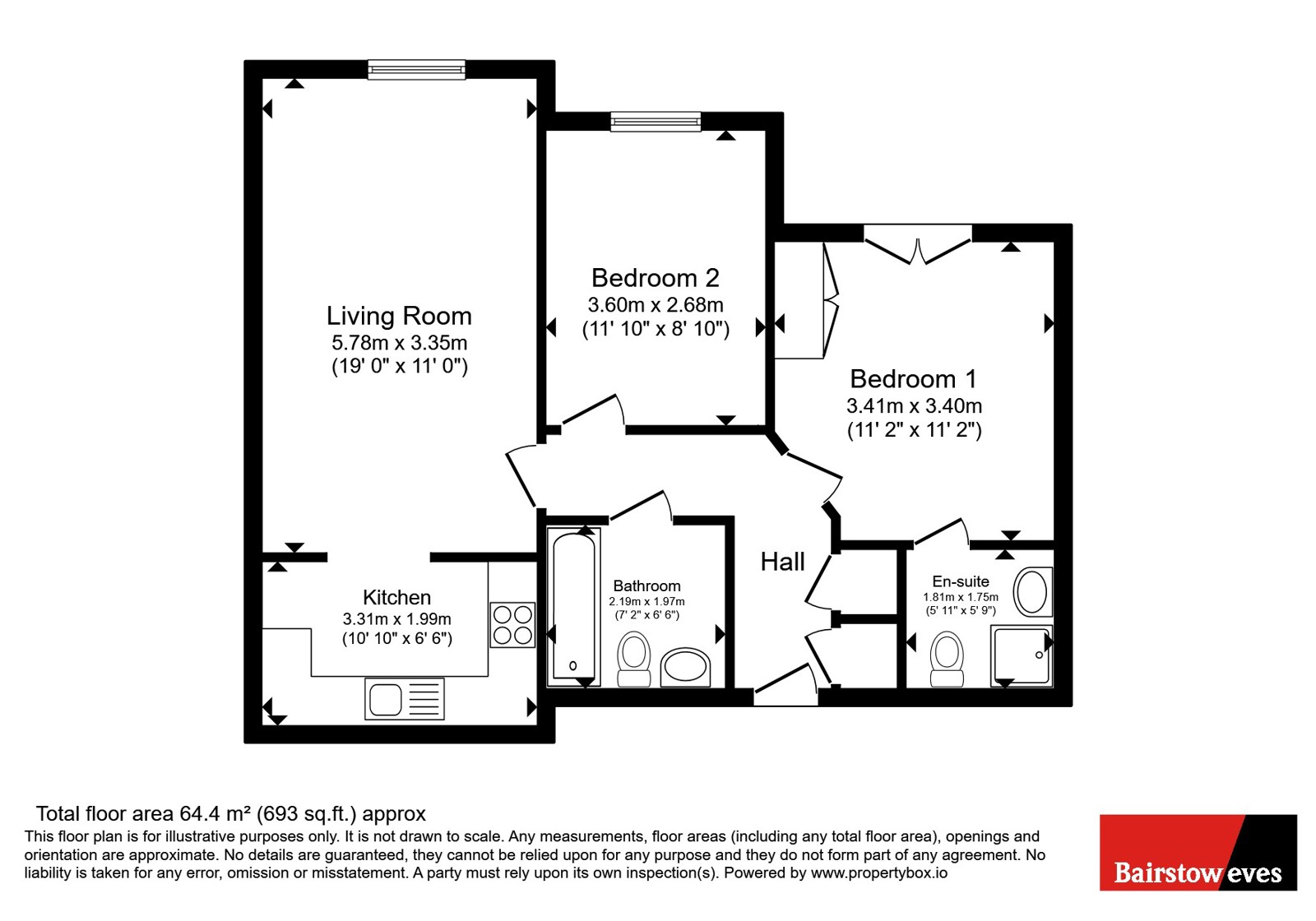 14, Stanhope House, Tovil floorplan