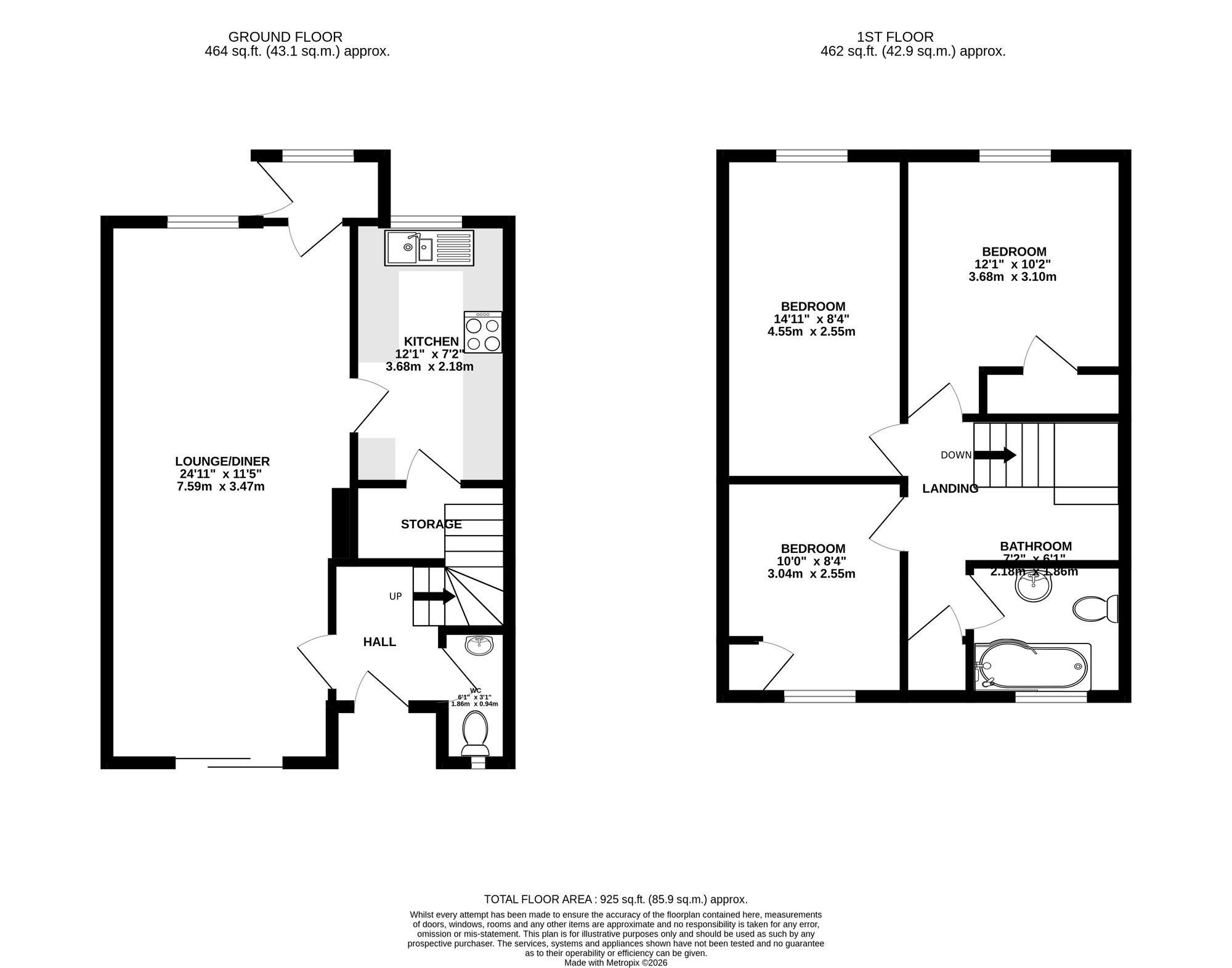 183 Moorland Park, Newport floorplan