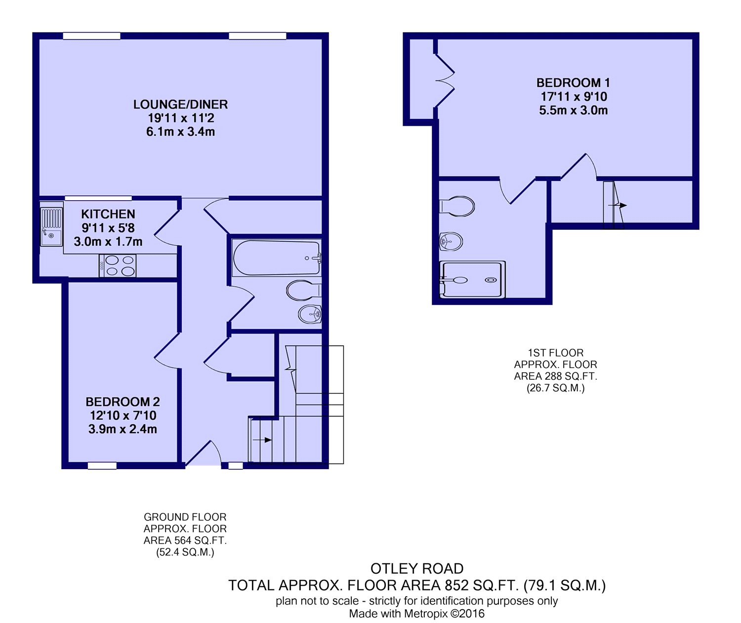 2 bed flat to rent in 9 The Tramways, Otley Road, Guiseley, West