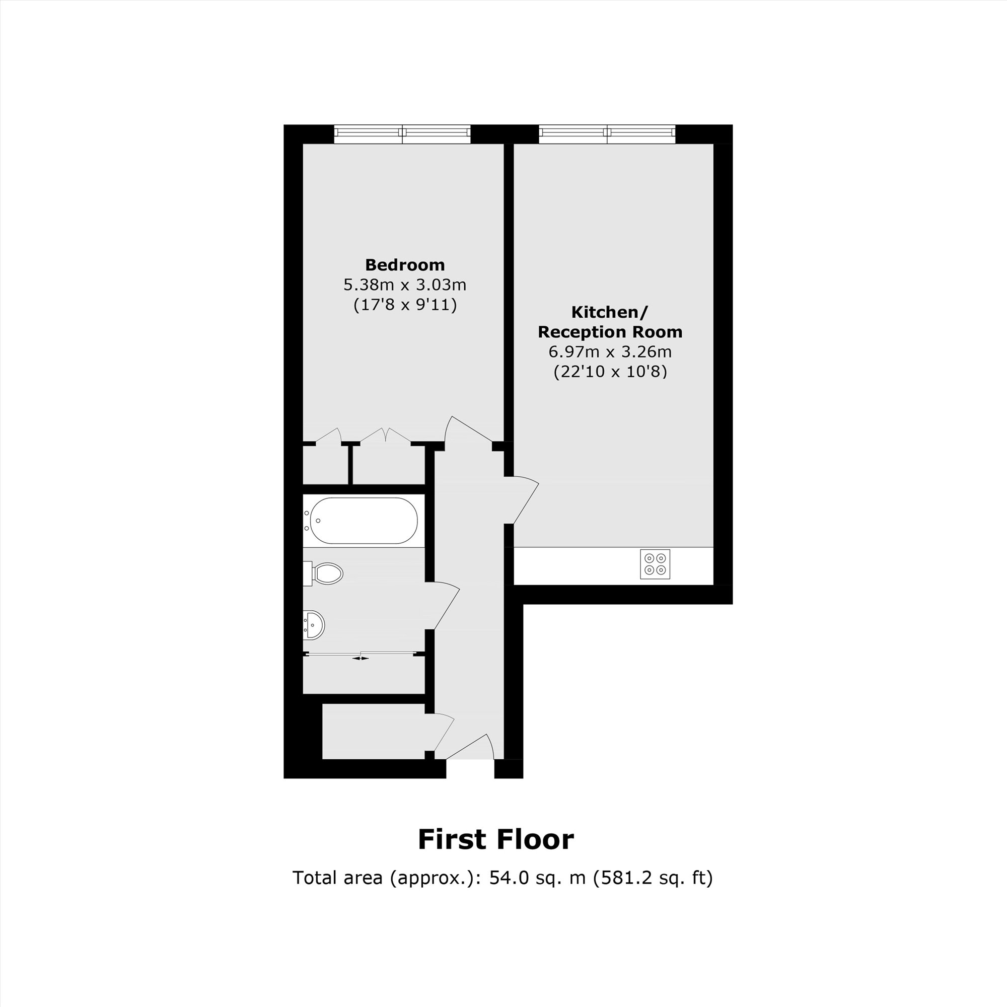 Flat 102, 1, Pepys Street, London floorplan