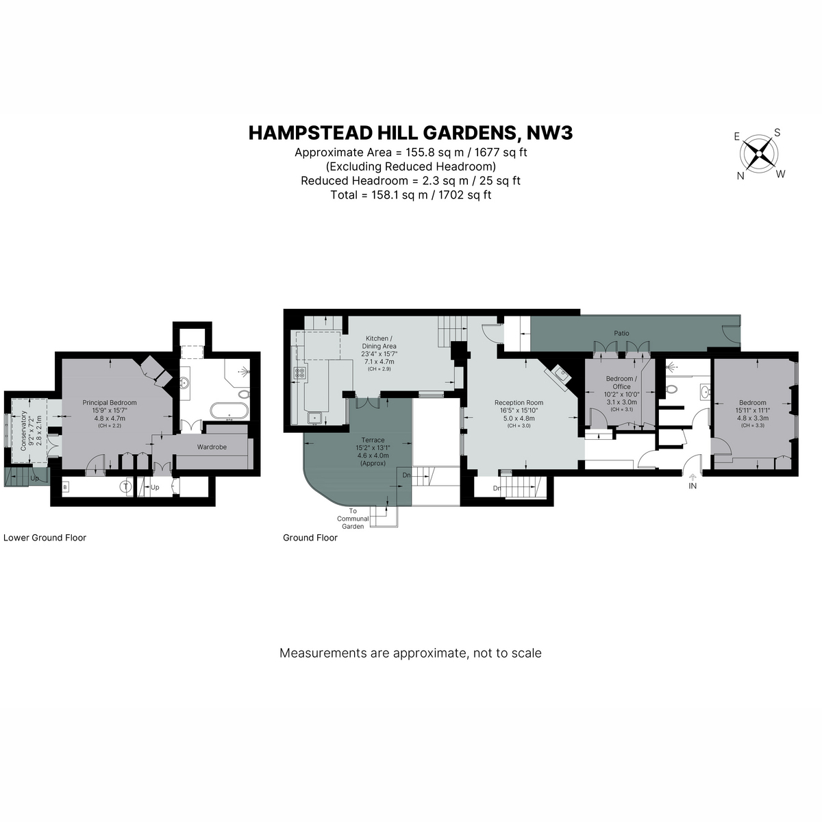 Flat Flat 2, 4, Hampstead Hill Gardens, London floorplan