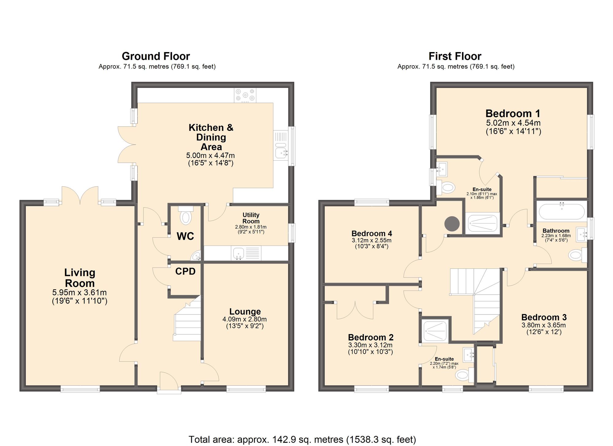 1 Baker Road, Chesterfield floorplan
