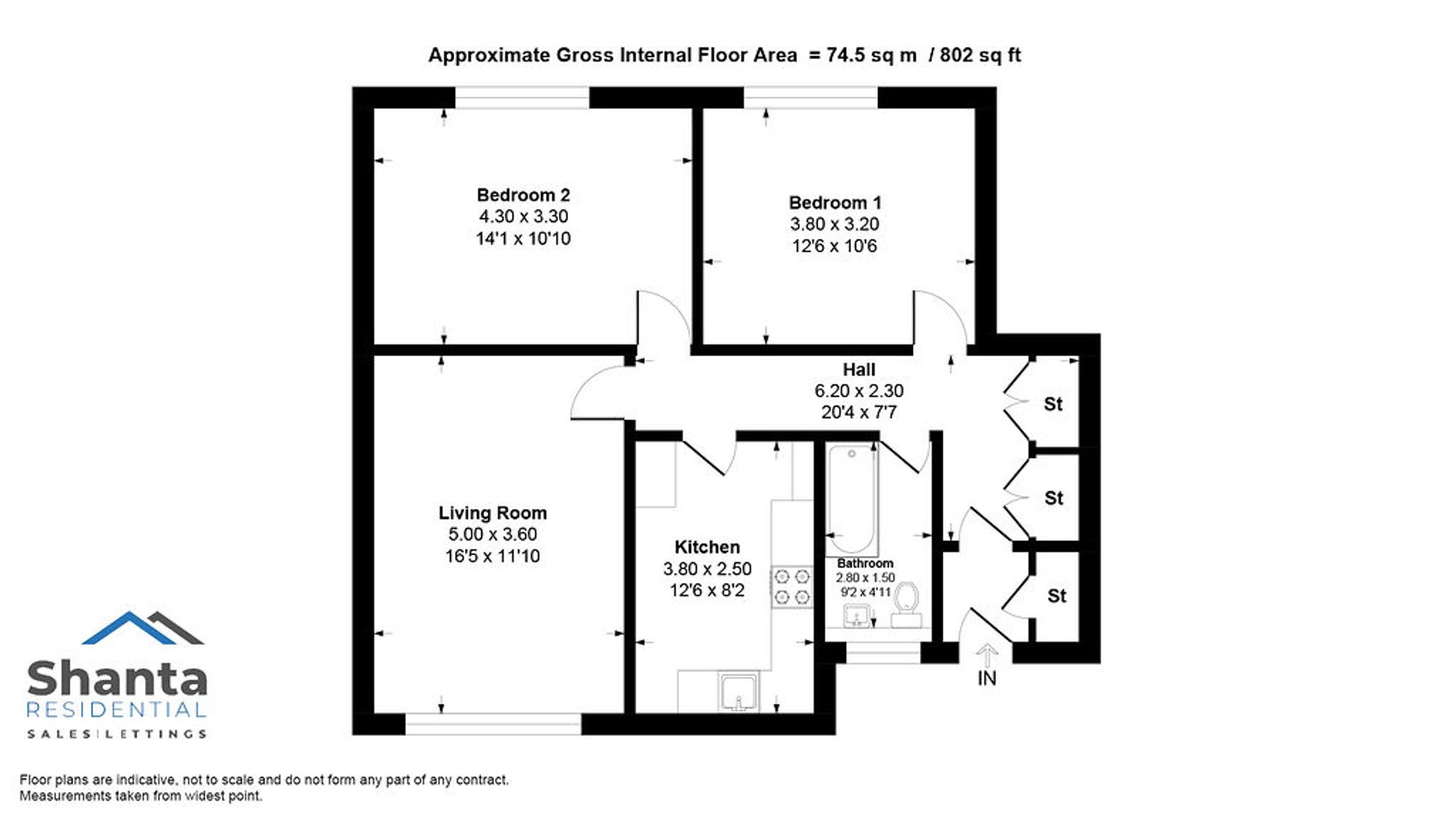 64 Parkneuk Road, Glasgow floorplan