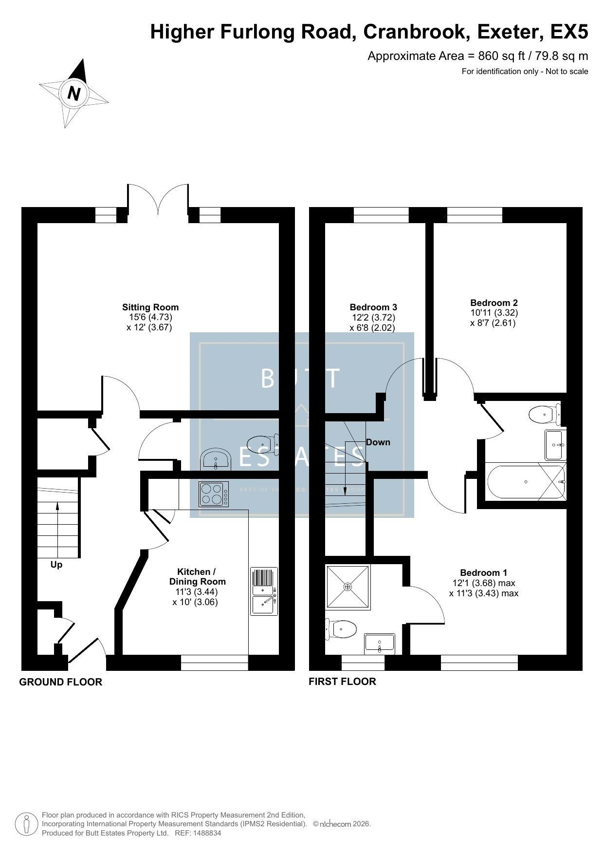13 Higher Furlong Road, Exeter floorplan