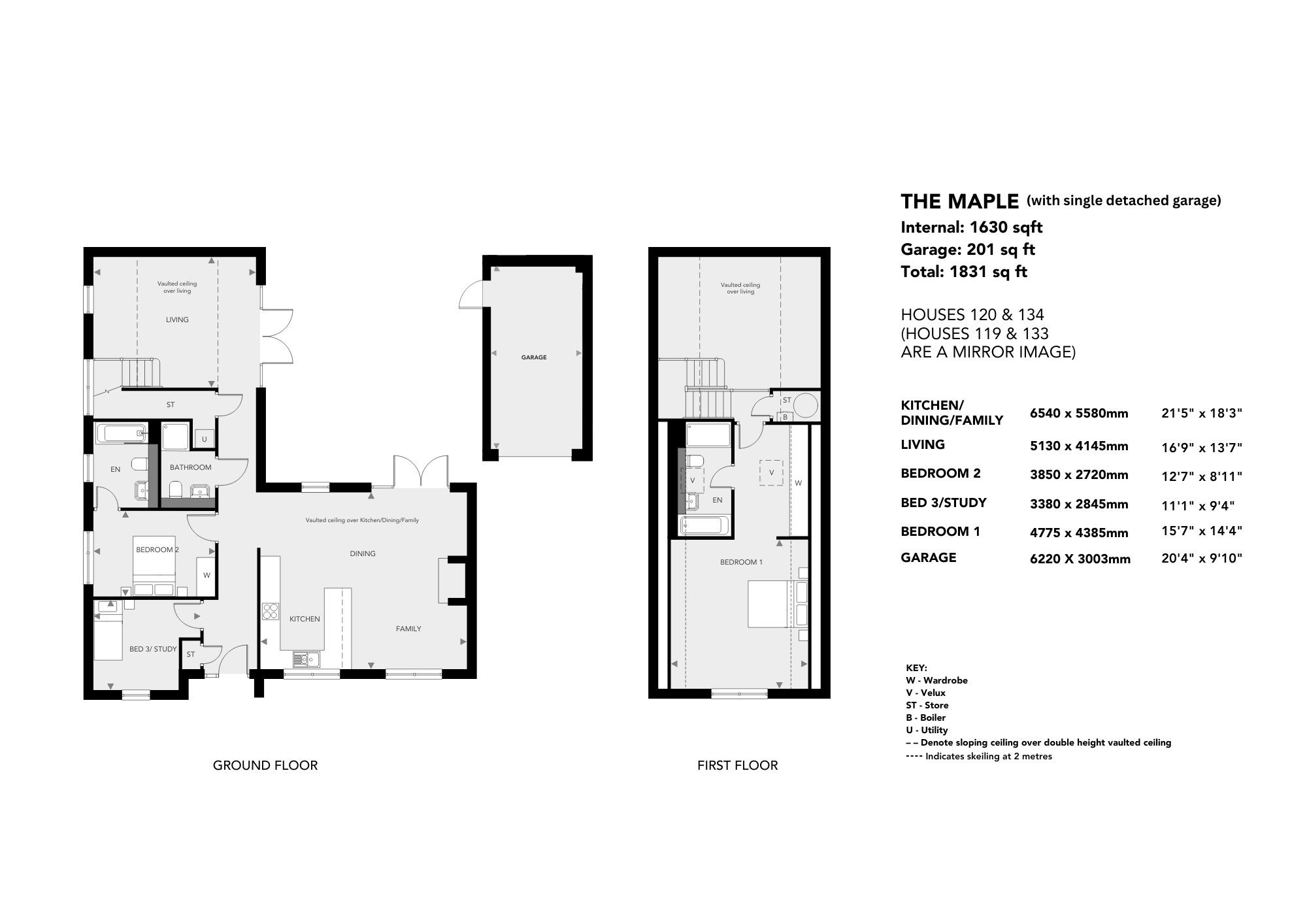 The Maple - House 119, Amber Waterside, The Lakes, Cranleigh floorplan