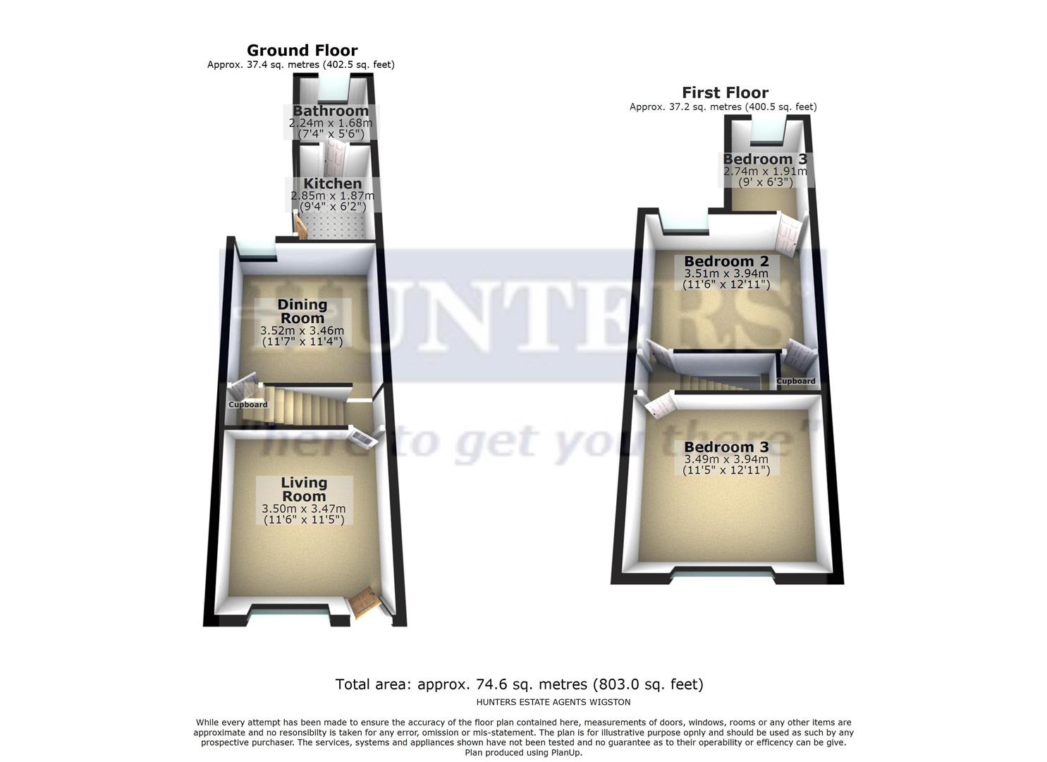 50, Garden Street, Wigston floorplan