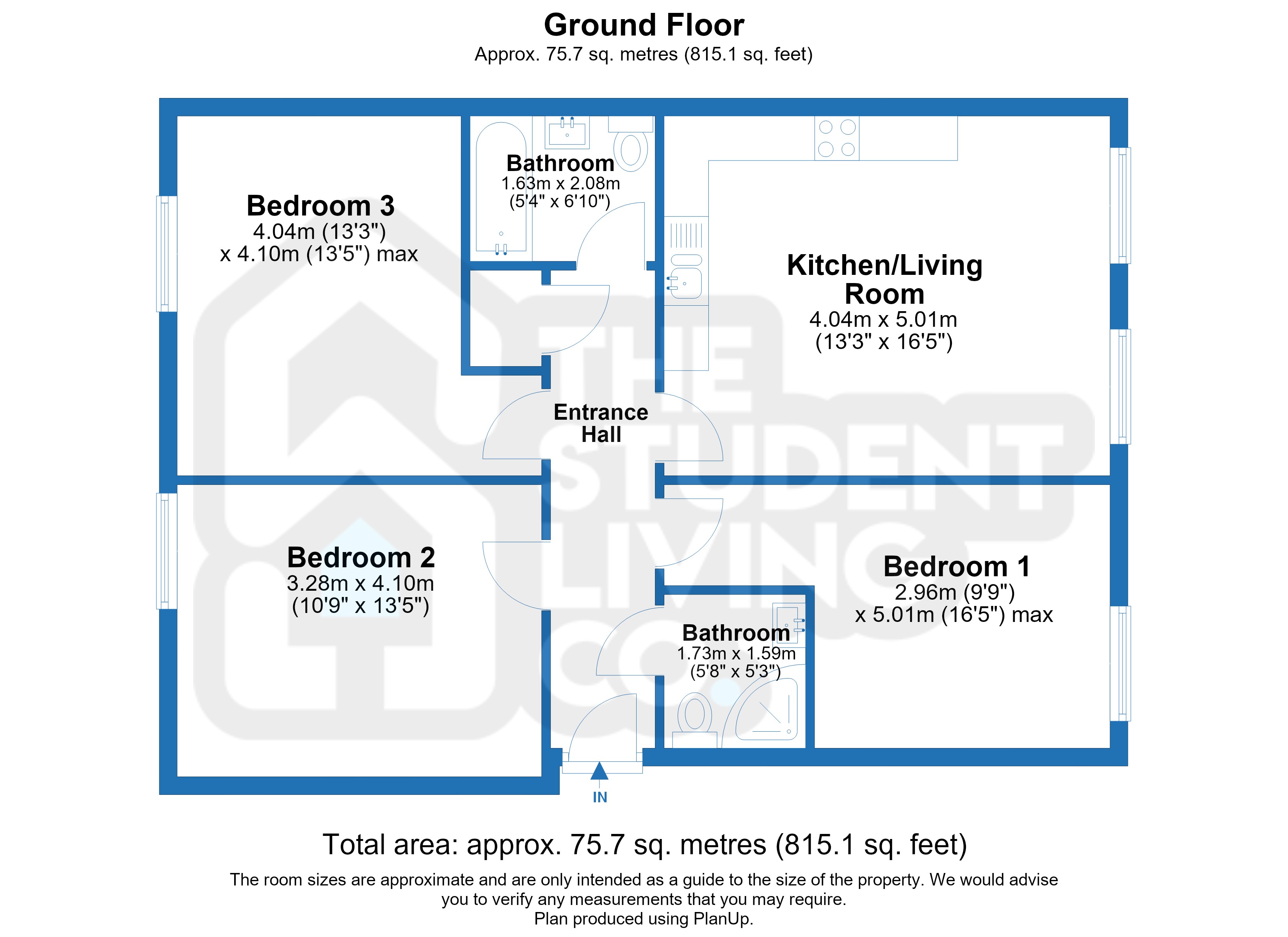 Apartment 1, Jacob Lee House, 222, North Sherwood Street, Nottingham floorplan