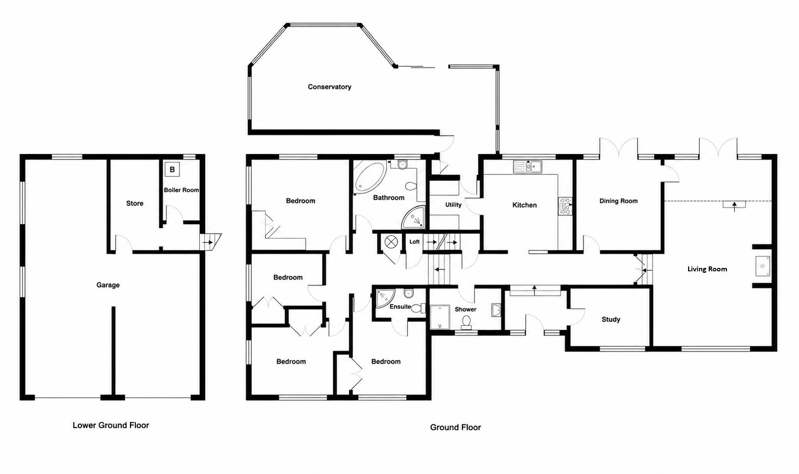 Beechwood, Chowns Hill, Hastings floorplan