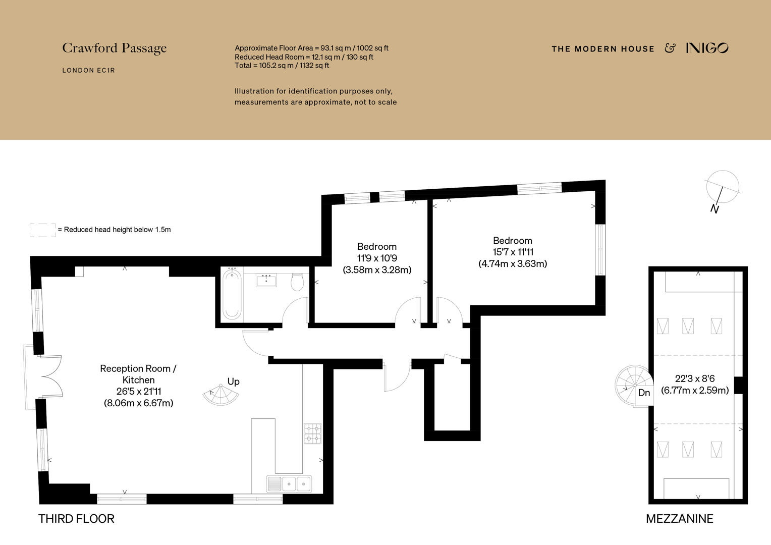 Flat 7, 2-3, Crawford Passage, London floorplan