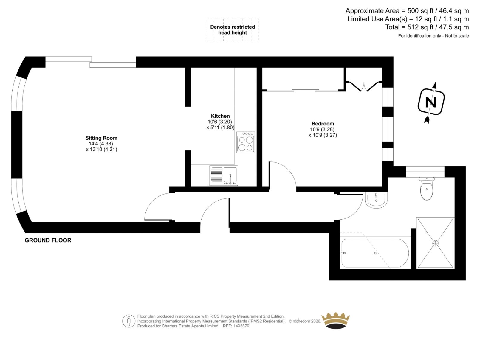 Flat 1,, Wellington Court, Hove floorplan