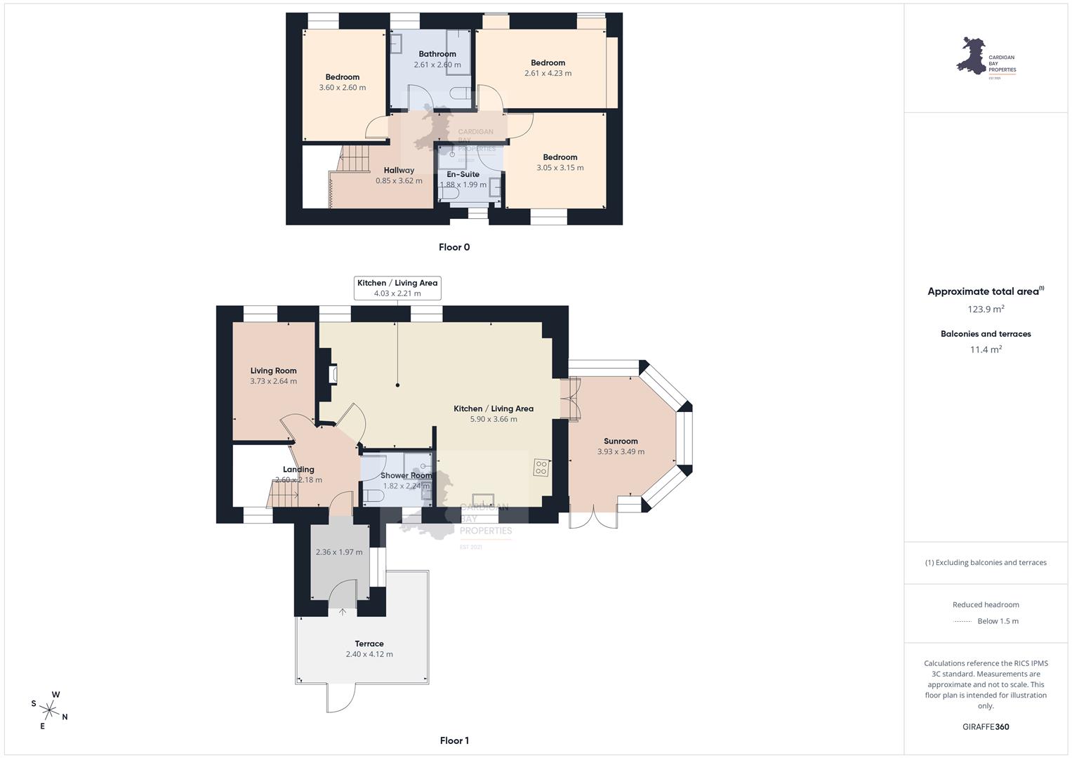 Esgair Felin, Tresaith, Cardigan floorplan