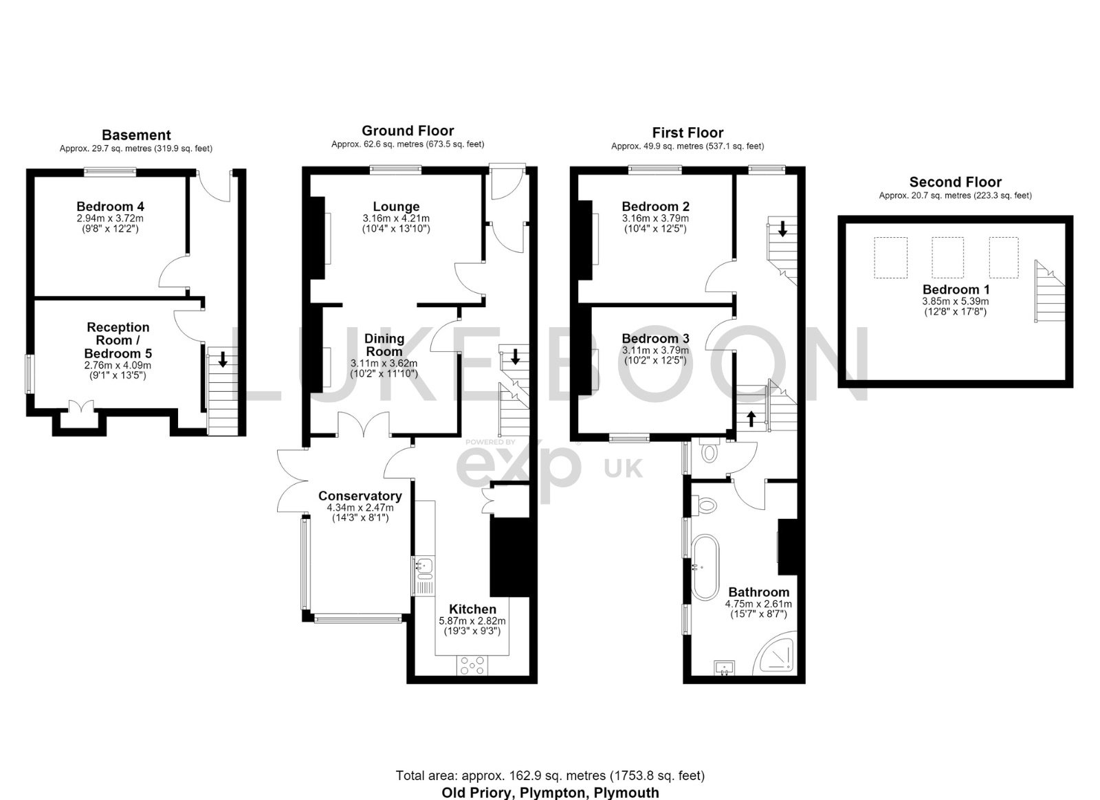6, Old Priory, Plymouth floorplan