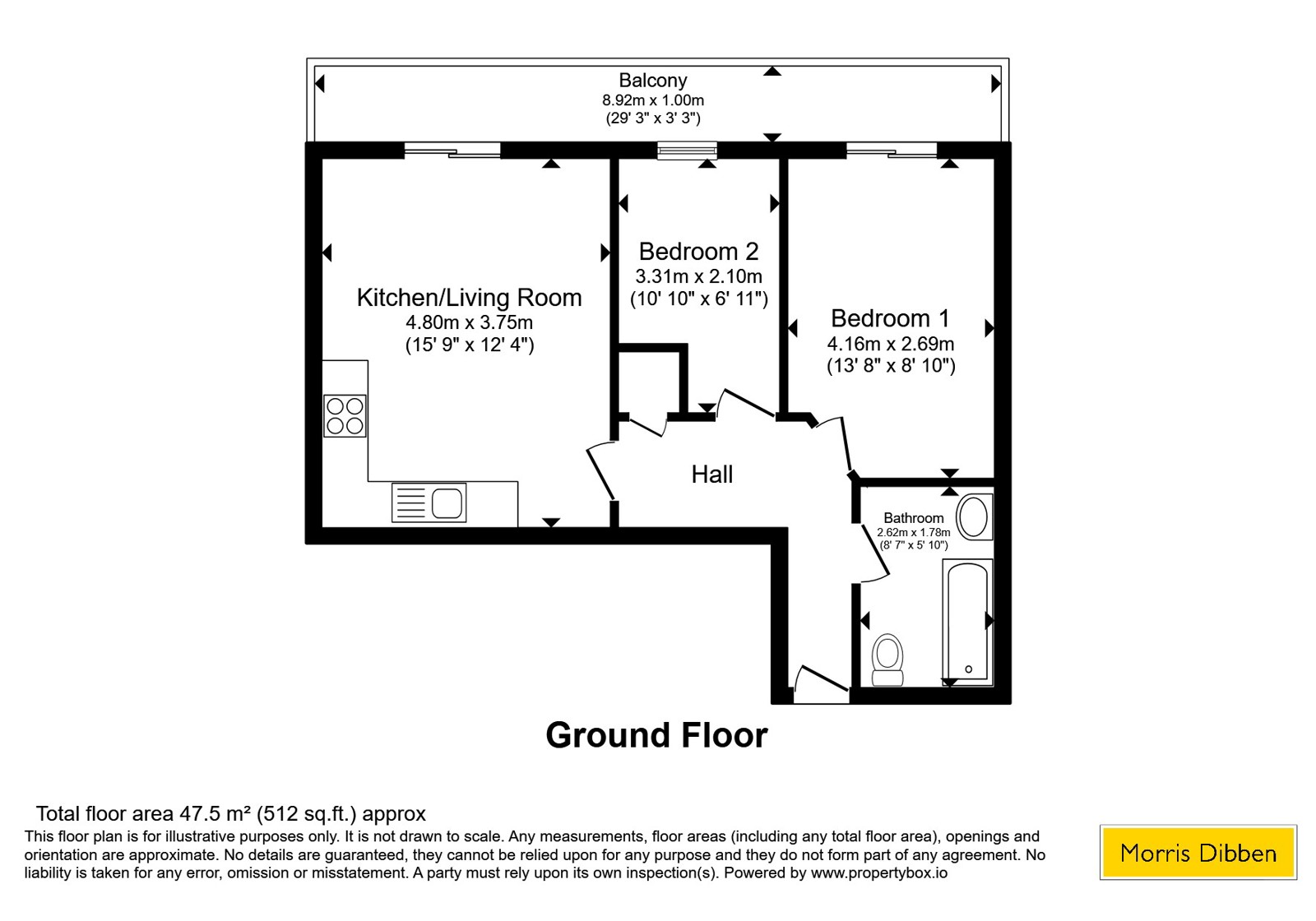 Flat 5, 36-40,, Elm Grove, Hampshire floorplan