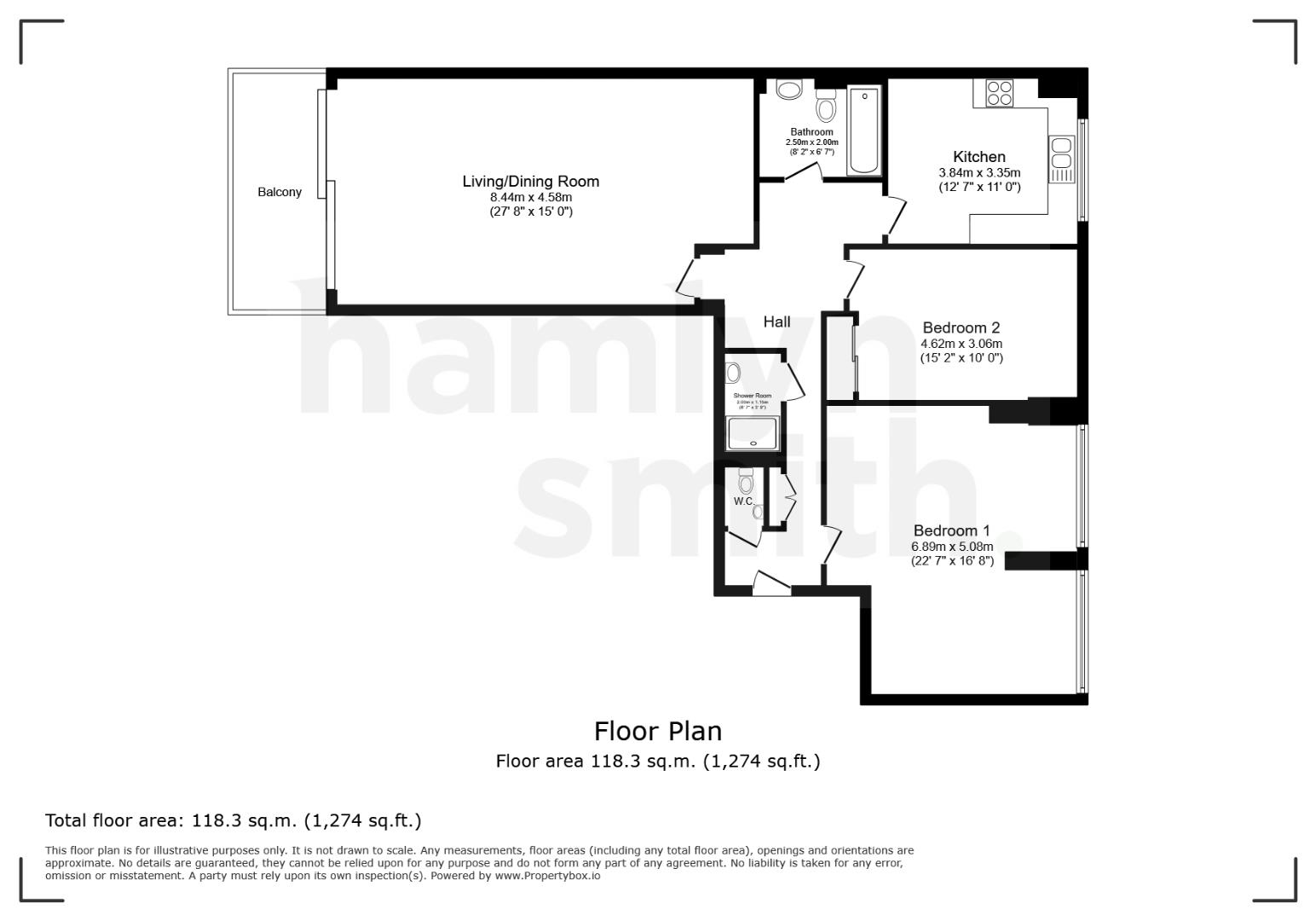 27 Kingsway Court, Queens Gardens, Hove floorplan
