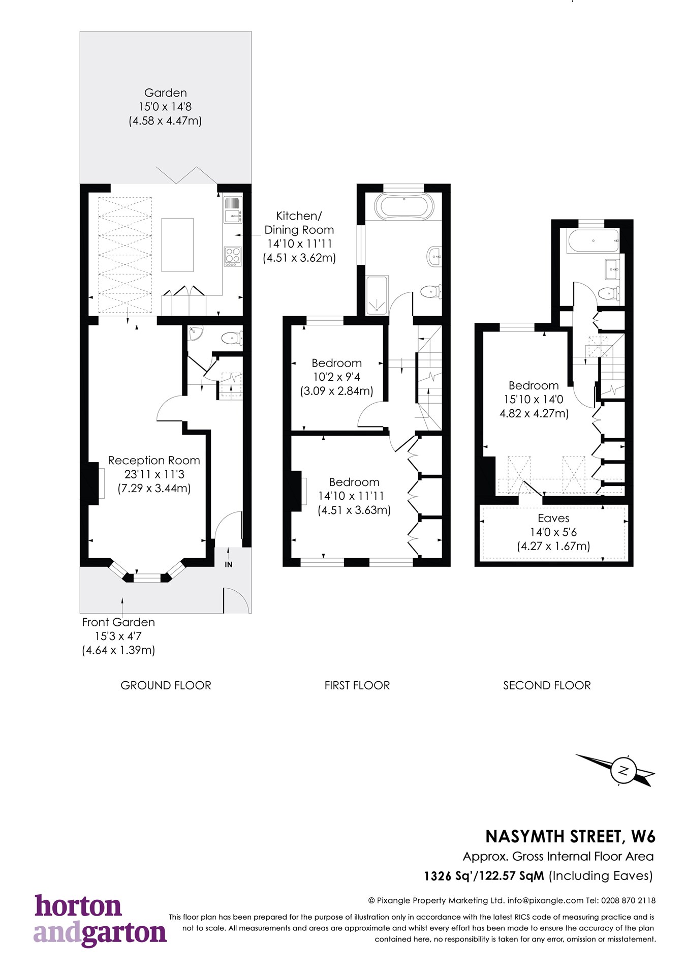 Nasmyth Street, Brackenbury Village, Hammersmith W6, 3 bedroom terraced