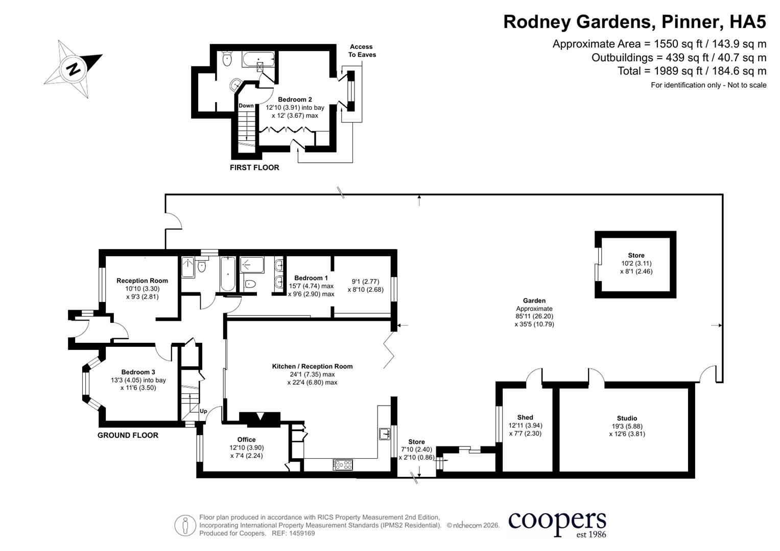 50, Rodney Gardens, Pinner floorplan