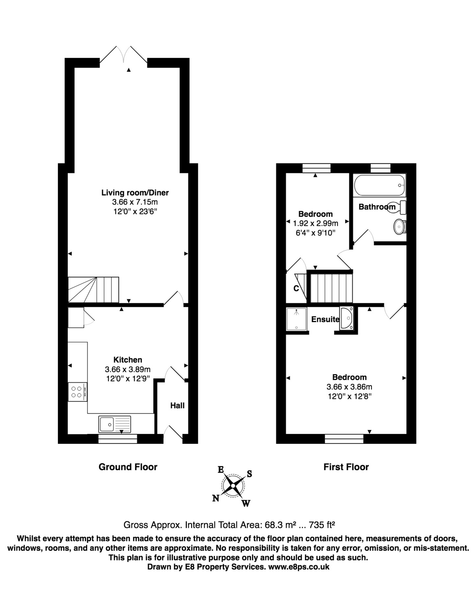 2 Bedrooms Terraced house to rent in Parklands, Banbury OX16