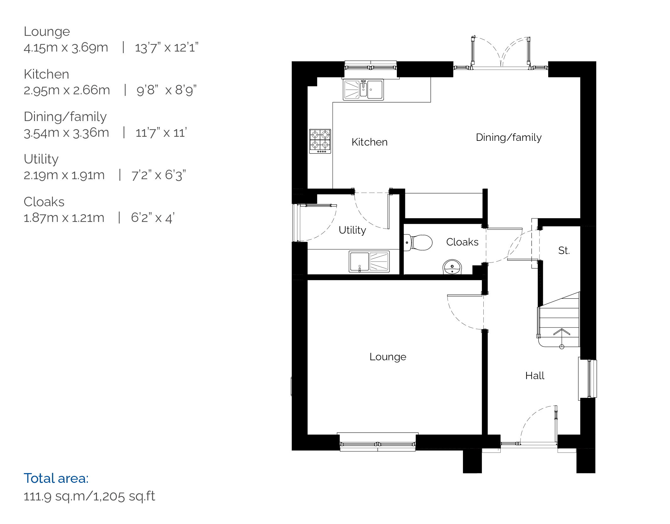 P77 Linton, Shielhill Place, Stanley floorplan