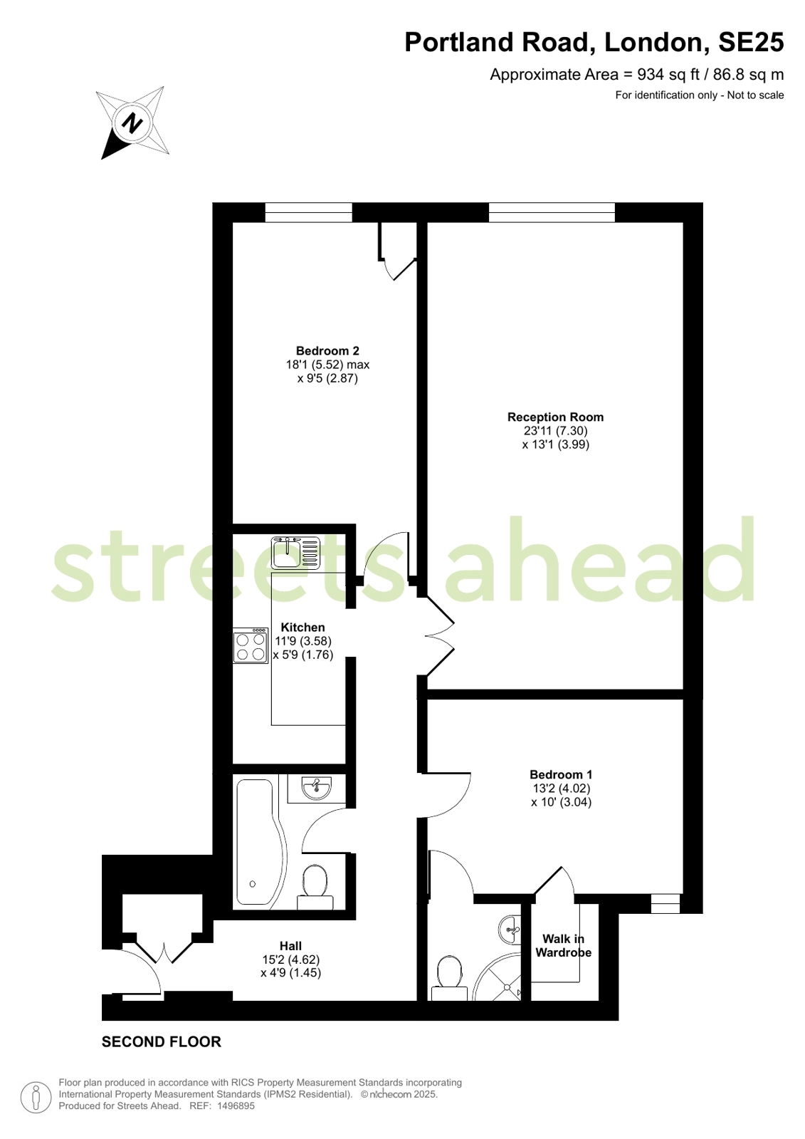 Flat 12, 114, Portland Road, London floorplan