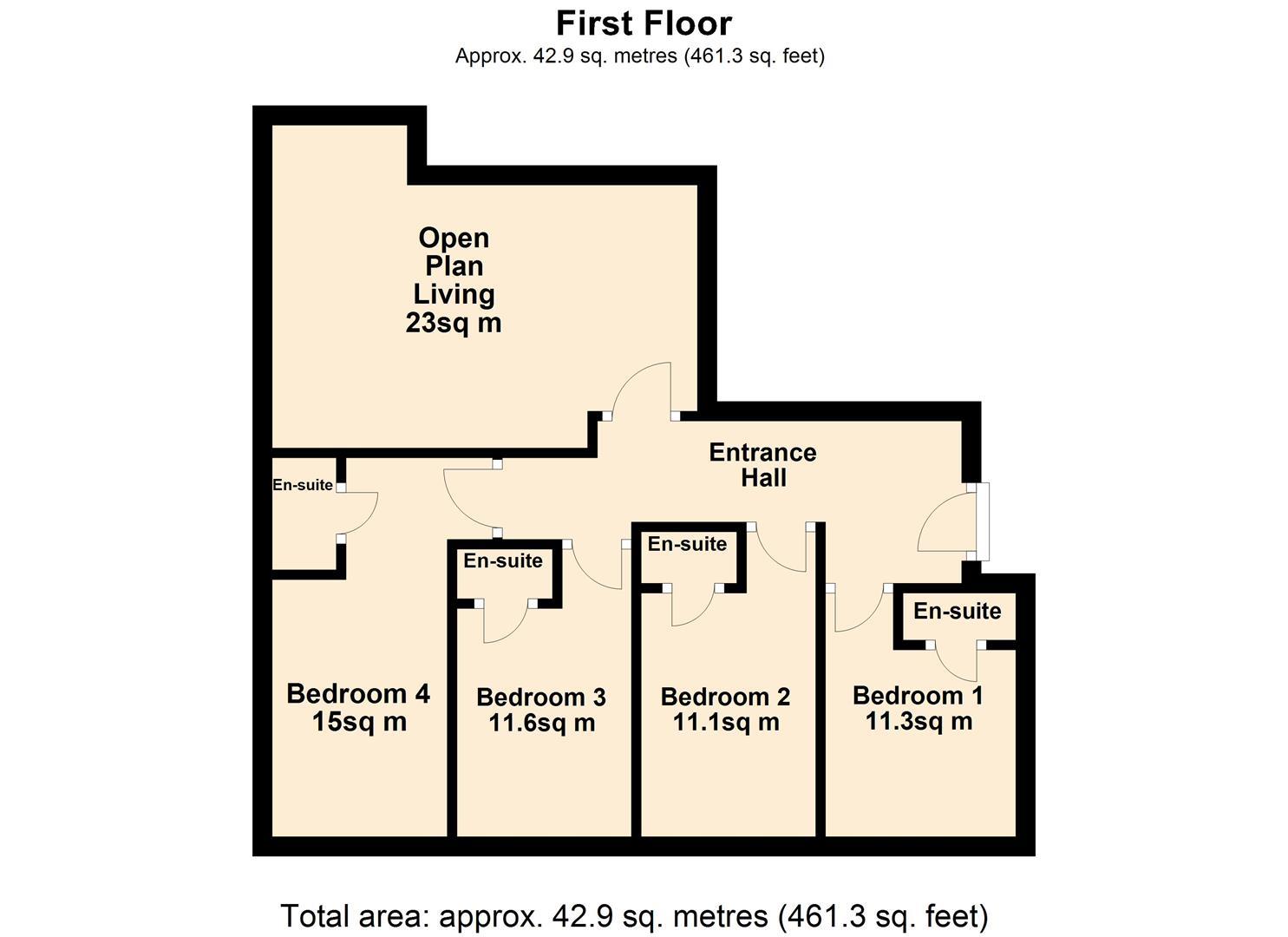 Thornton Hill, Exeter floorplan