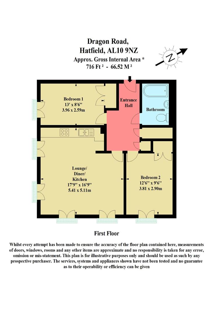 2 Bedrooms Flat to rent in Dragon Road, Hatfield AL10