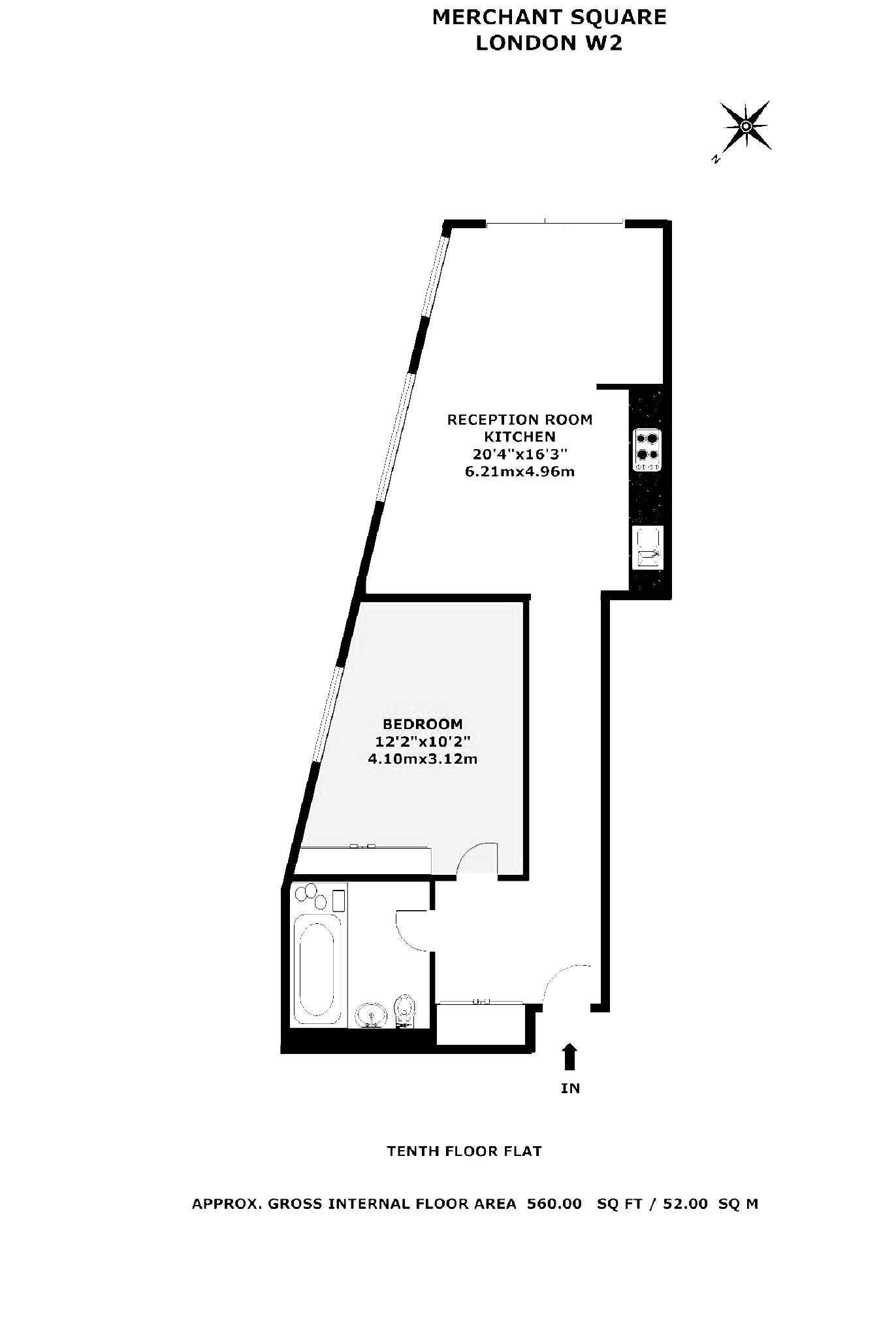 2 Bedrooms  to rent in Merchant Square, London W2