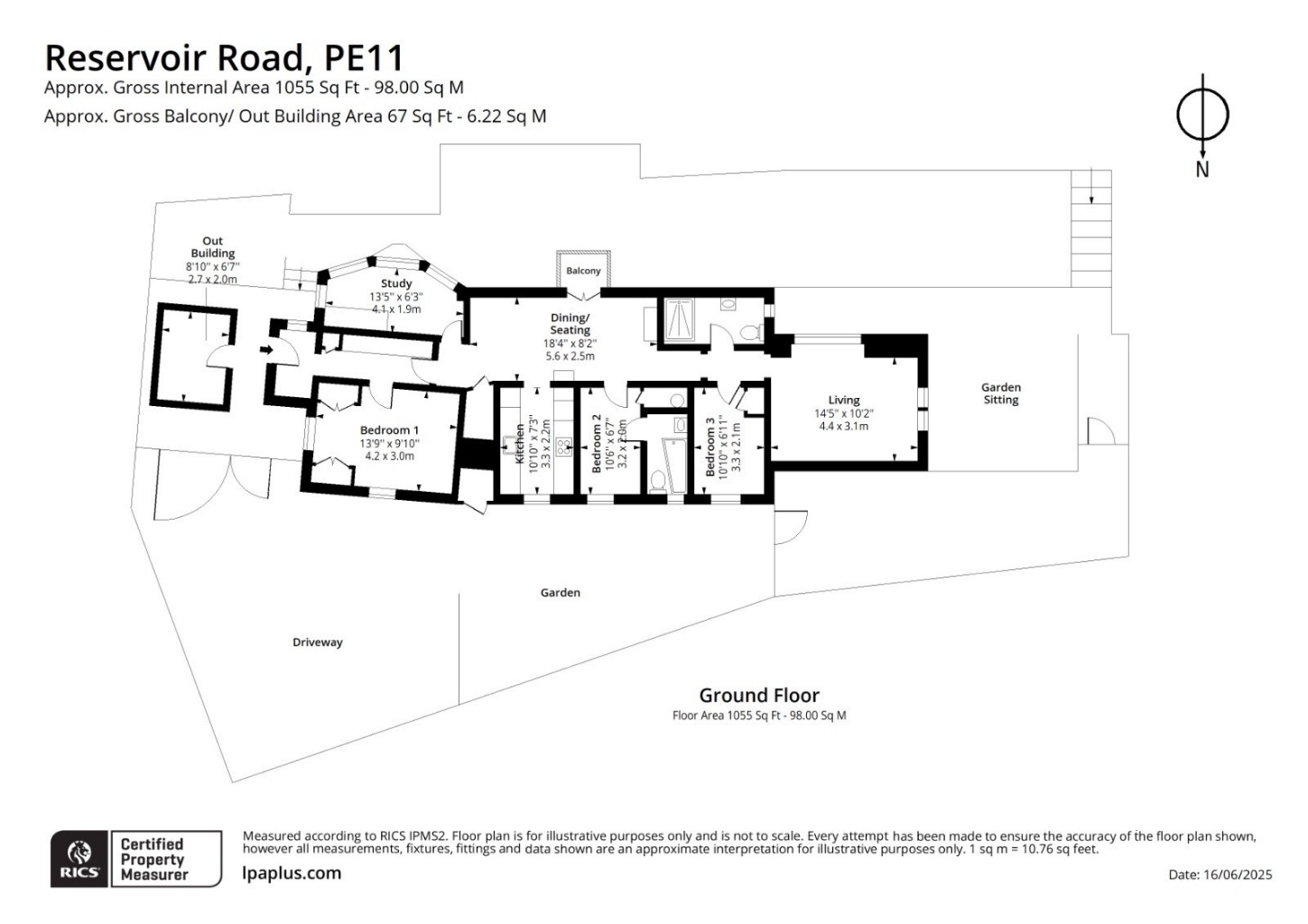 23, Reservoir Road, Surfleet, Lincolnshire floorplan