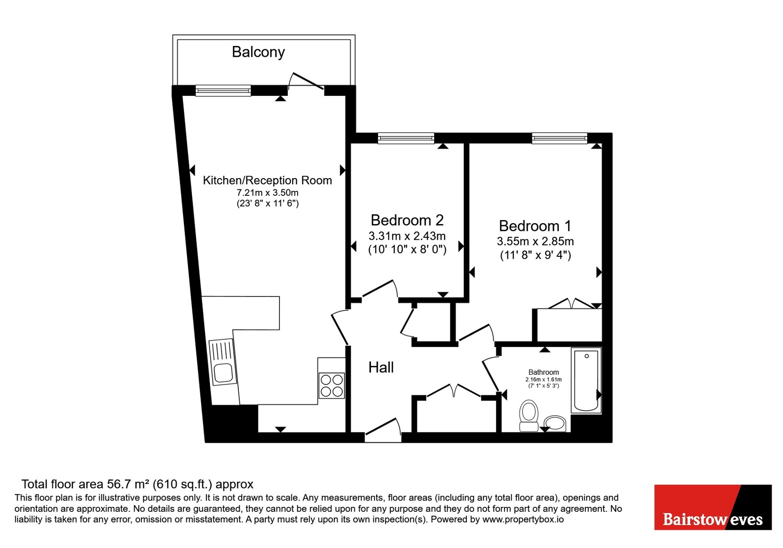 Flat 79 Vickers House, 365, South Street, Essex floorplan
