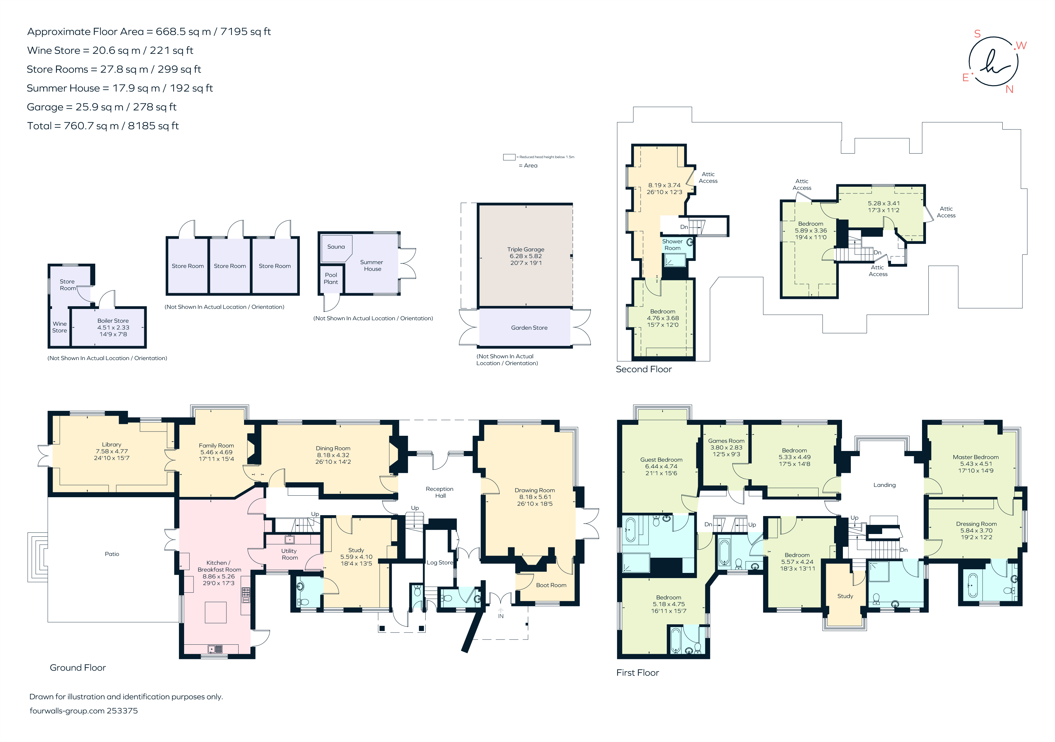 Plumpton Lane, Plumpton, Lewes, East Sussex BN7, 8 bedroom detached