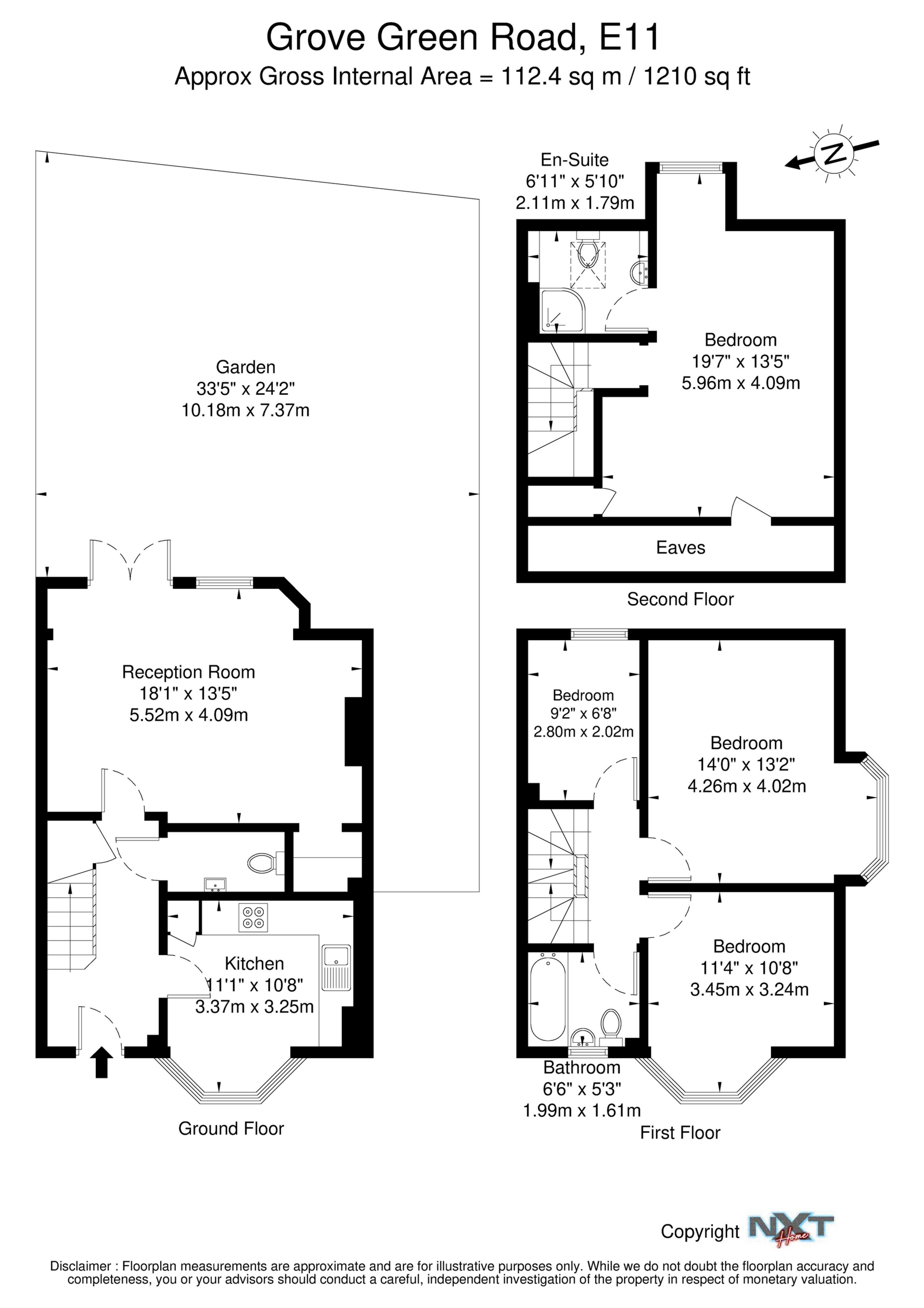 309, Grove Green Road, London floorplan